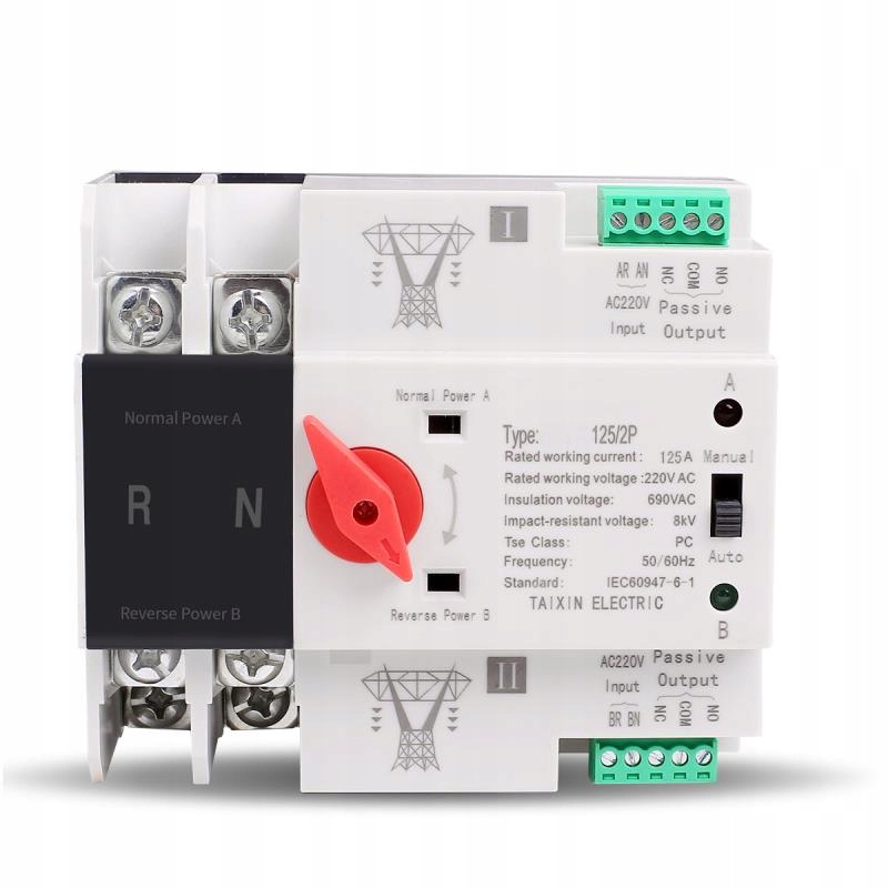 AUTOMATYCZNY PRZEŁĄCZNIK ZASILANIA 125A (ATS) 2P