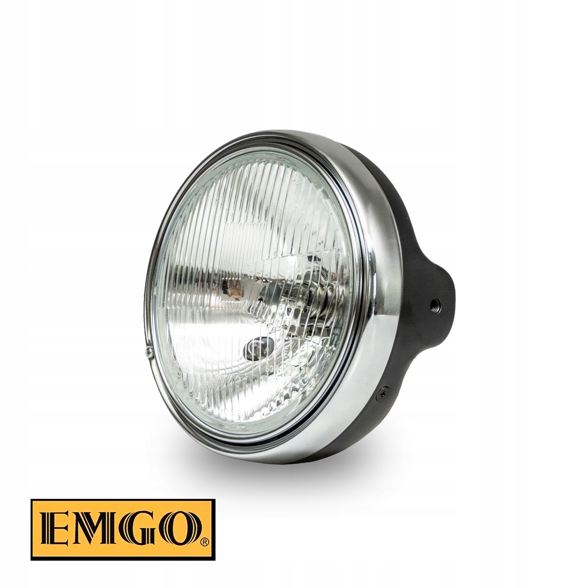 Reflektor H4 Emgo 7" čierny pre Kawasaki Z1/KZ, E-Mark