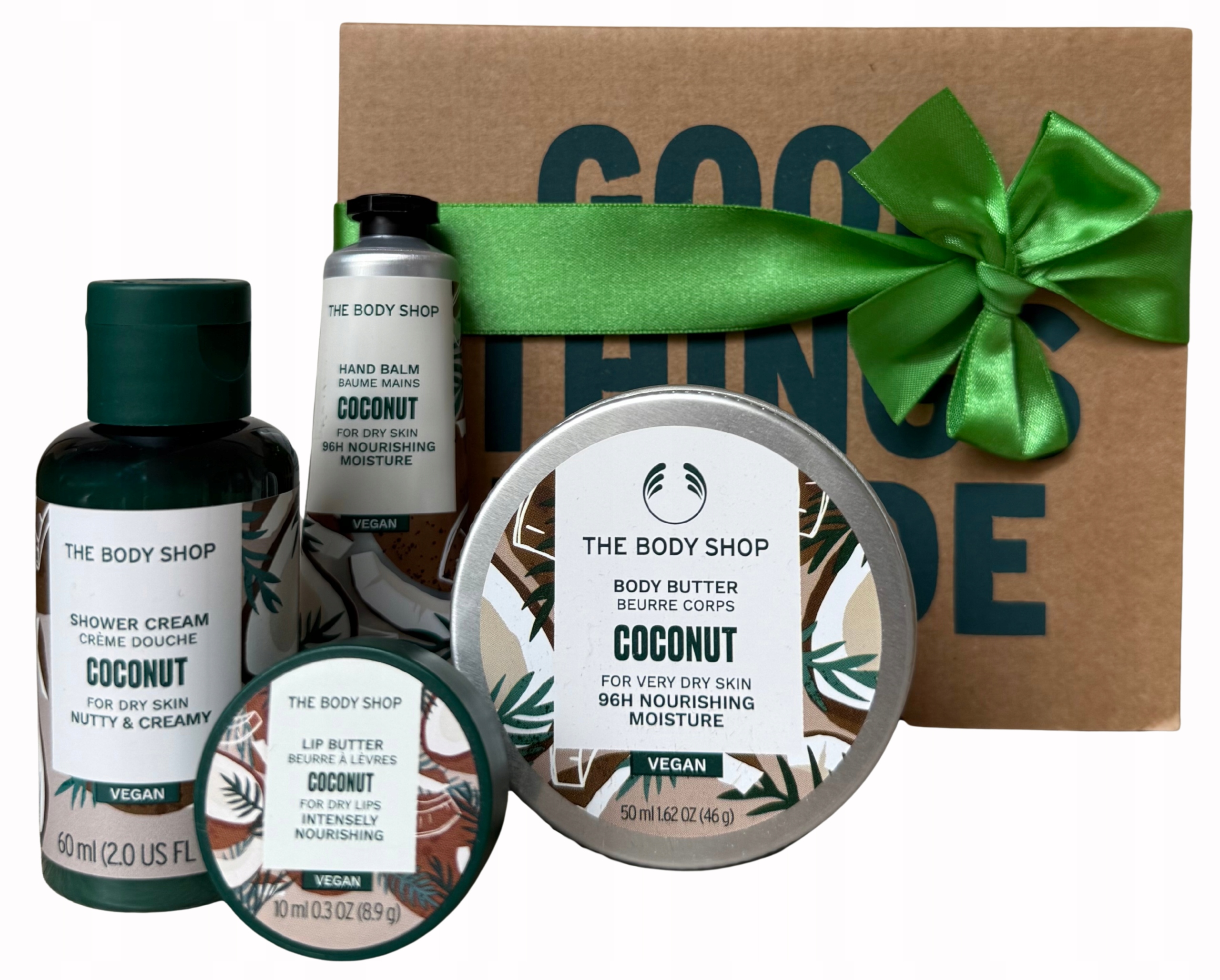 Coconut zestaw miniatur z masłem do ust