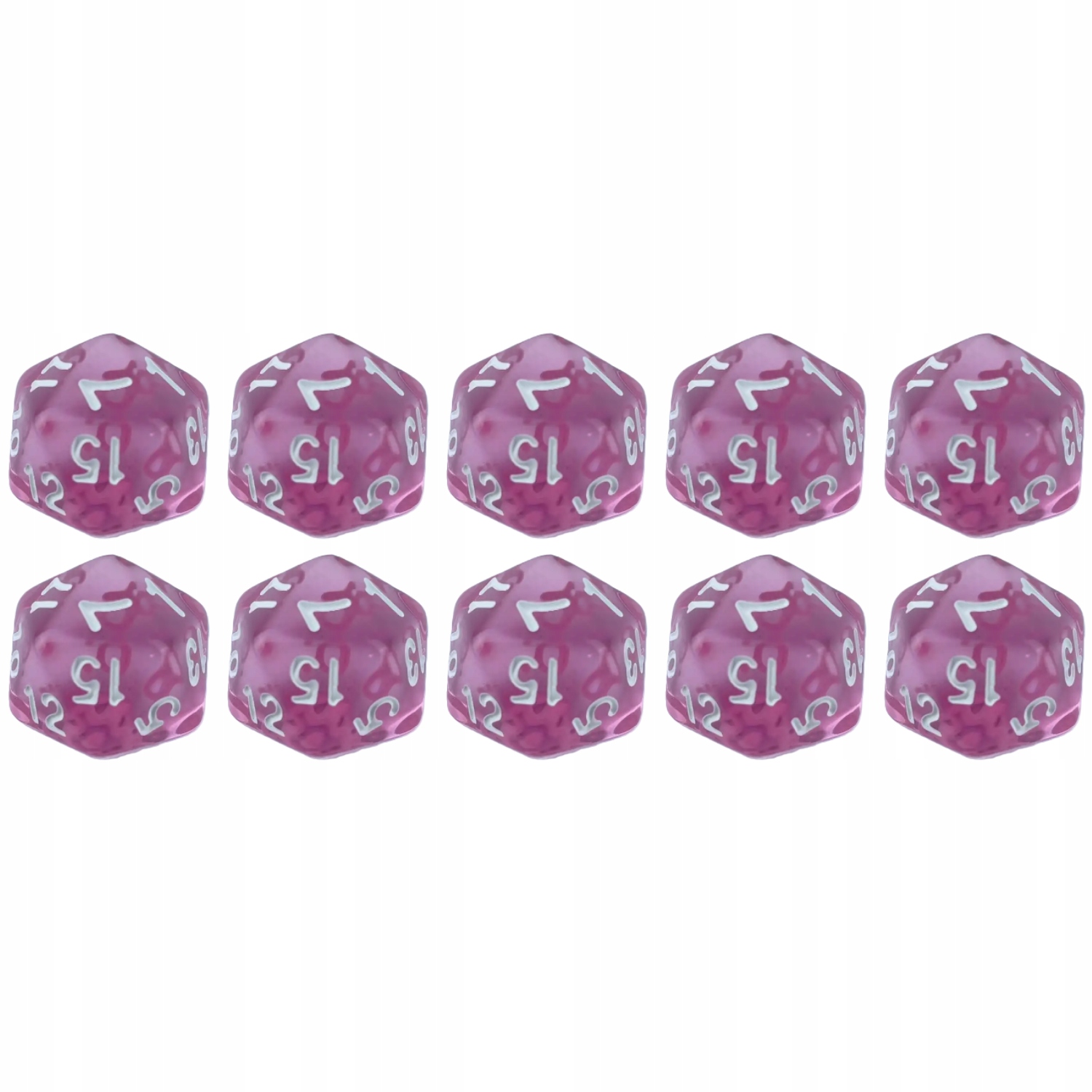 ZESTAW 10 KOSTEK K20 RPG NIBYLANDIA KOŚĆ DWUDZIESTOŚCIENNA