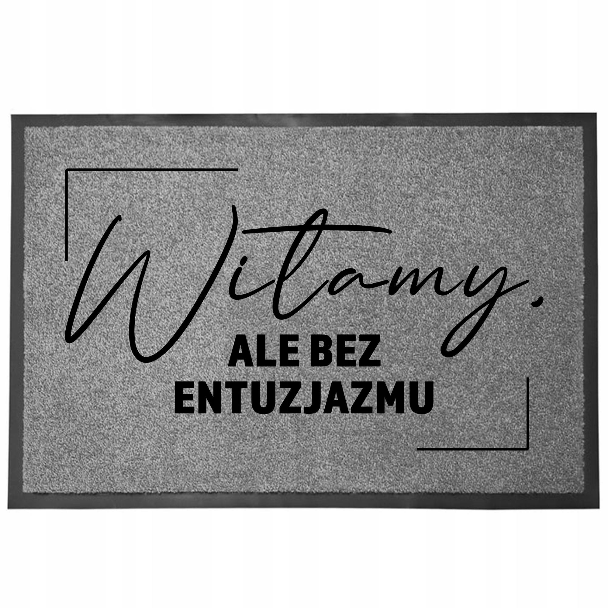 Wycieraczka Wejściowa Szara Do Domu Dekoracyjna Bez Entuzjazmu