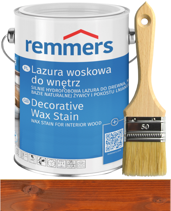 Remmers Vosková lazura do interiéru 2,5L Kaštan