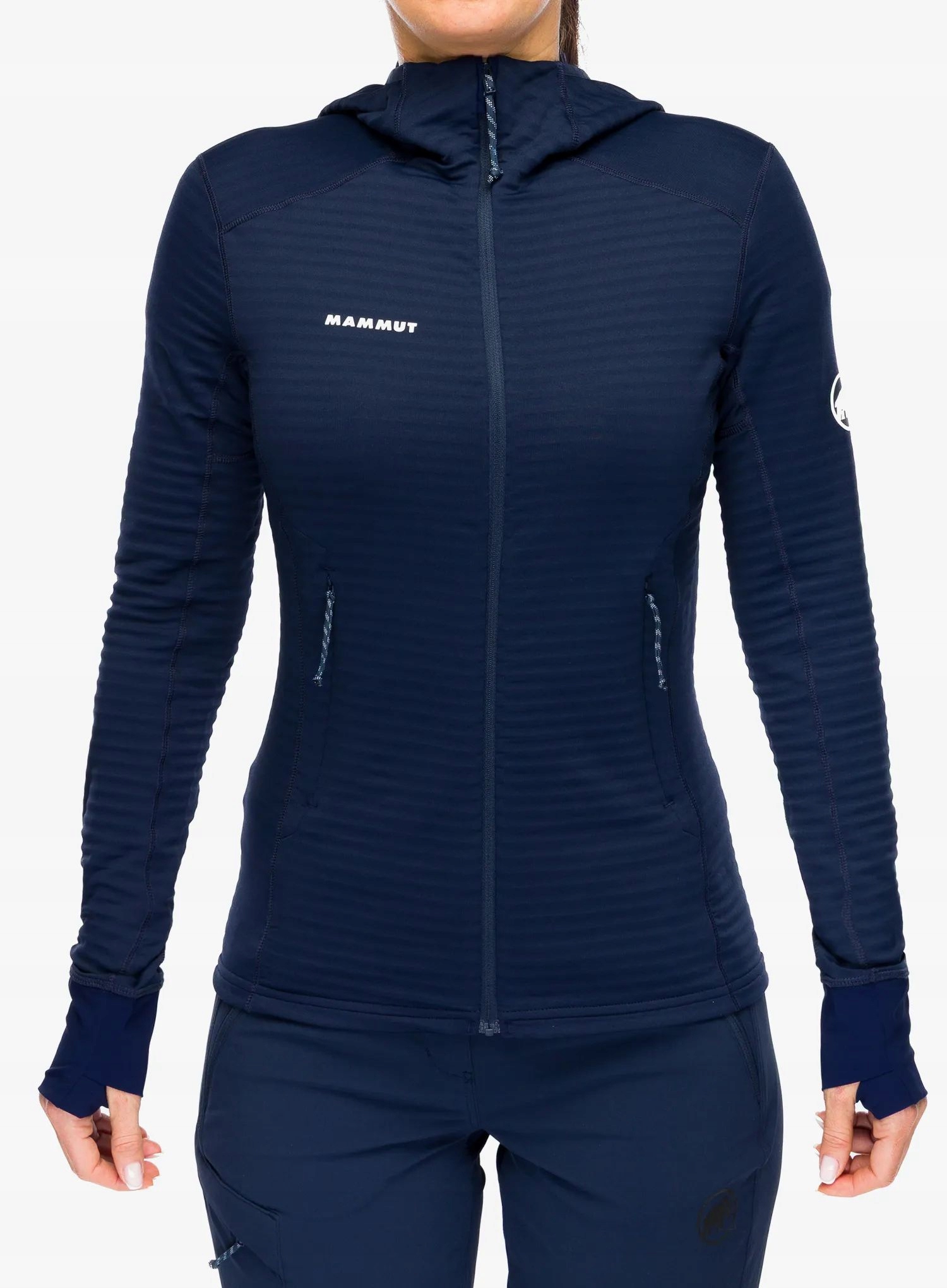 Bluza trekkingowa damska Mammut Taiss Light ML Hooded Jacket marine M