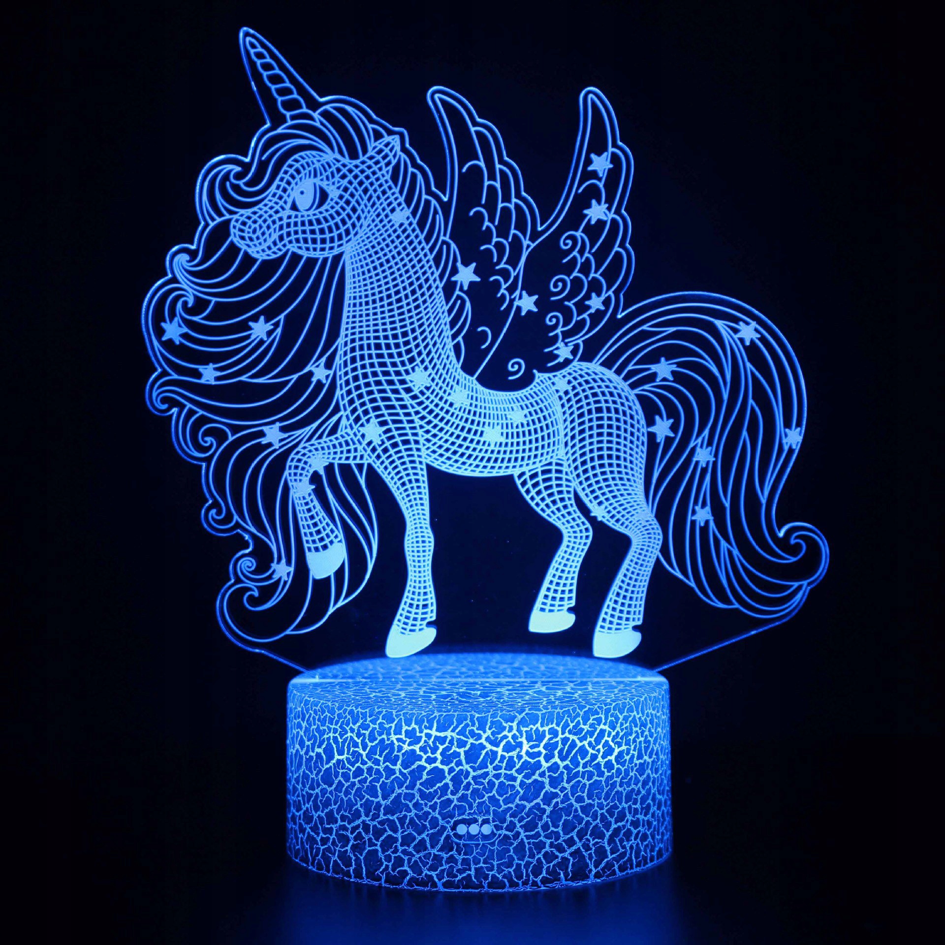 Lampka 3D nocna led usb na prezent Jednorożec Kolor dominujący wielokolorowy