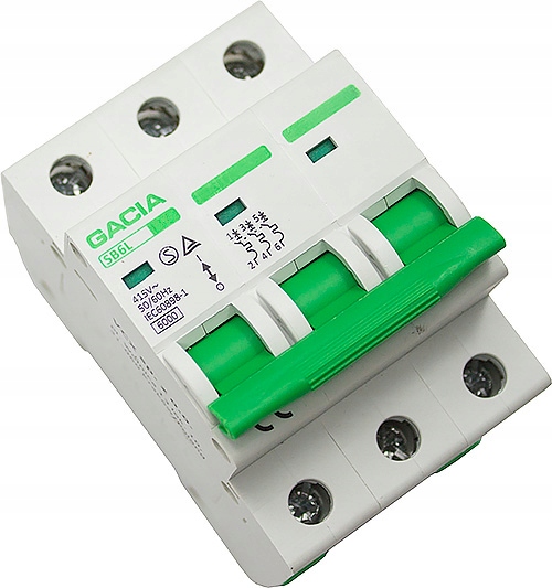 Wyłącznik nadprądowy bezpiecznik 3 fazy C16 16A 3P