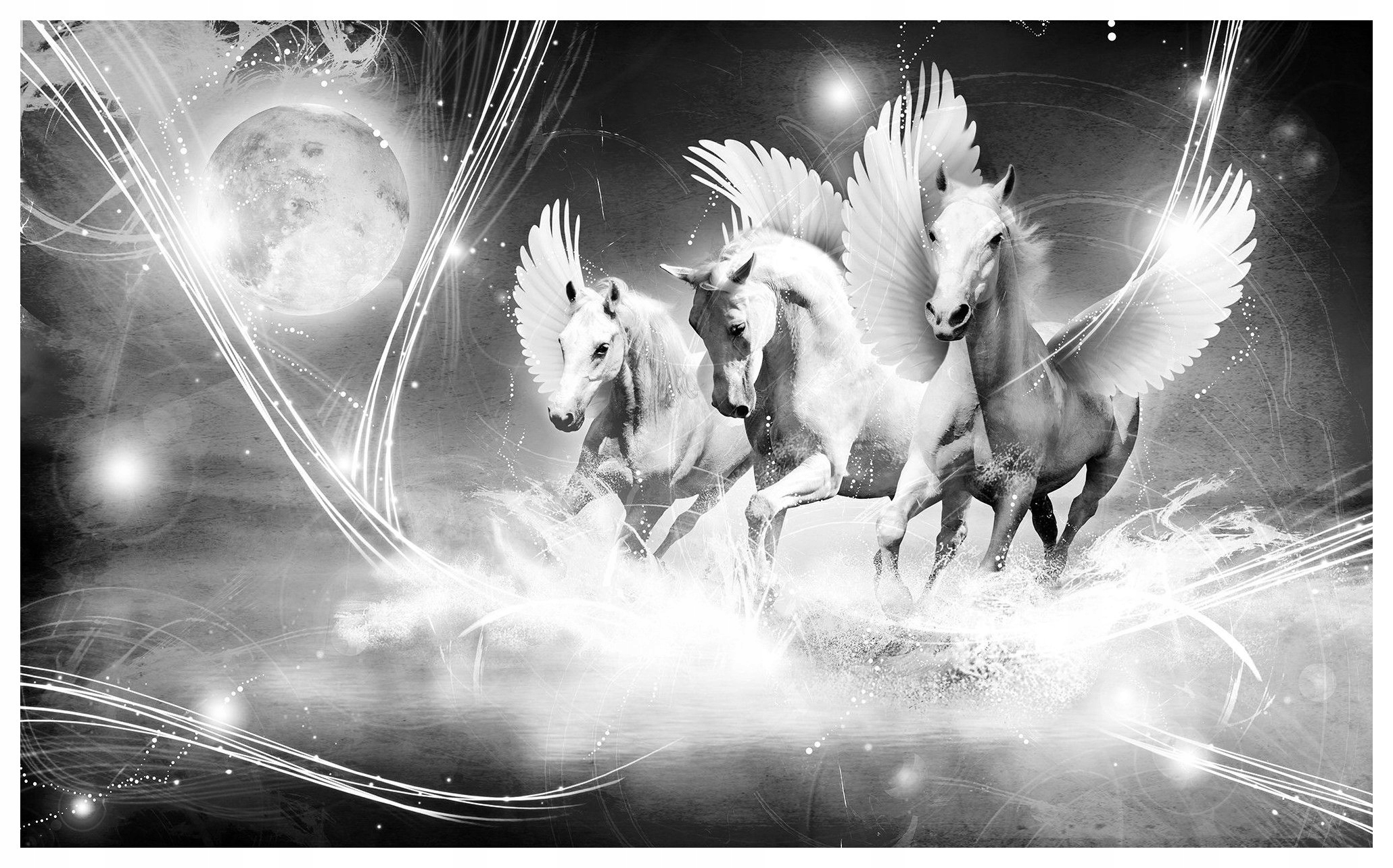 Fototapeta Biele kone v mesačnom svetle vinylová 368x254 lepidlo