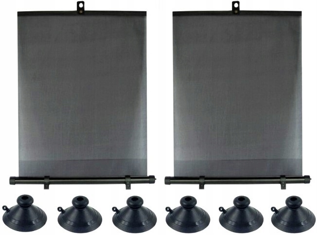 Rolety przeciwsłoneczne Carmotion 2 szt. 55 cm czarne