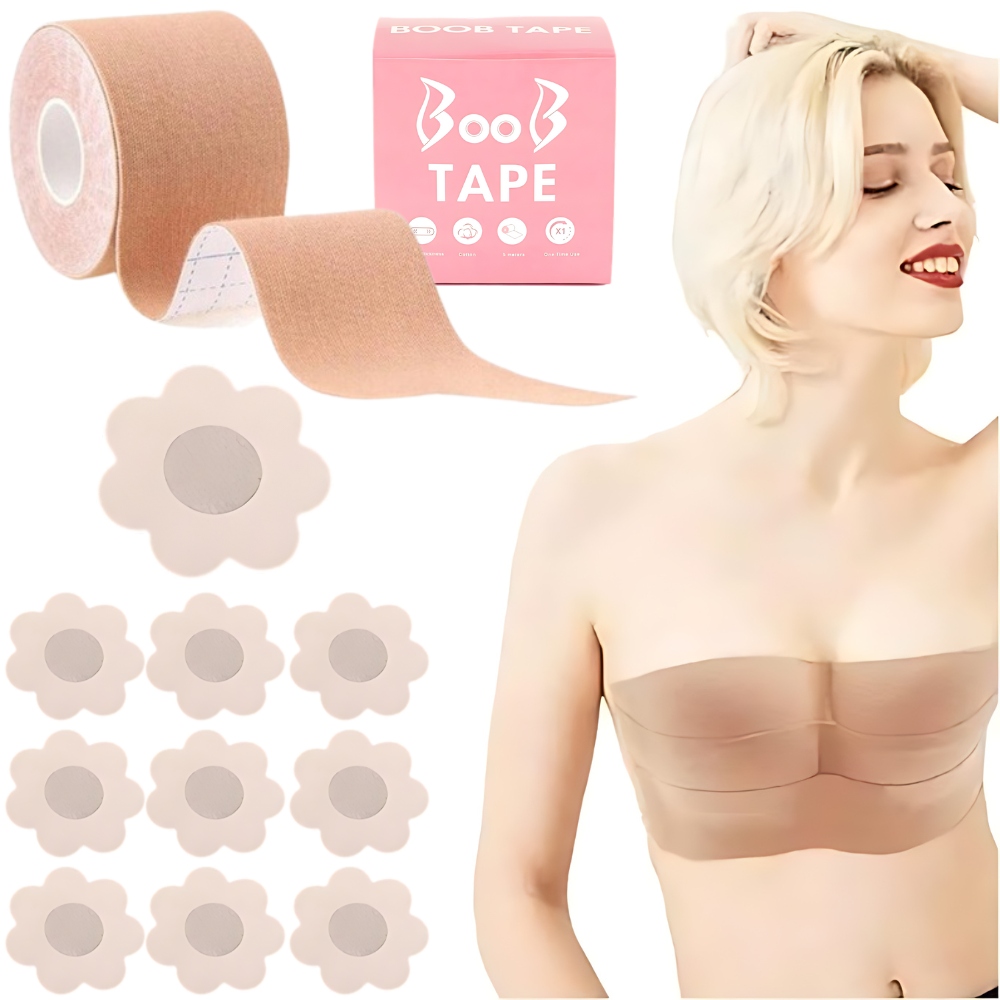 TAŚMA UNOSZĄCA MODELUJĄCA BIUST PIERSI BOOB TAPE 10 SZT NAKLEJEK NA SUTKI