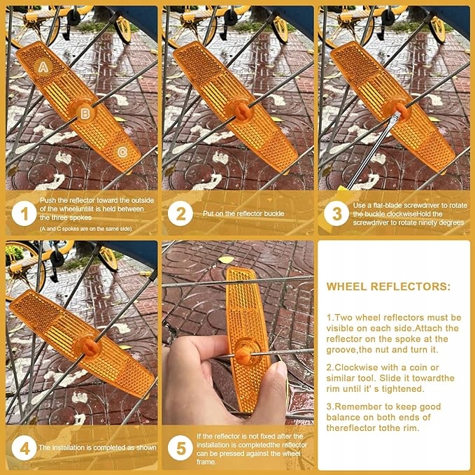 ZESTAW PLASTIKOWYCH ODBLASKÓW ROWEROWYCH NA SZPRYCHY 10 SZTUK Marka Inna marka