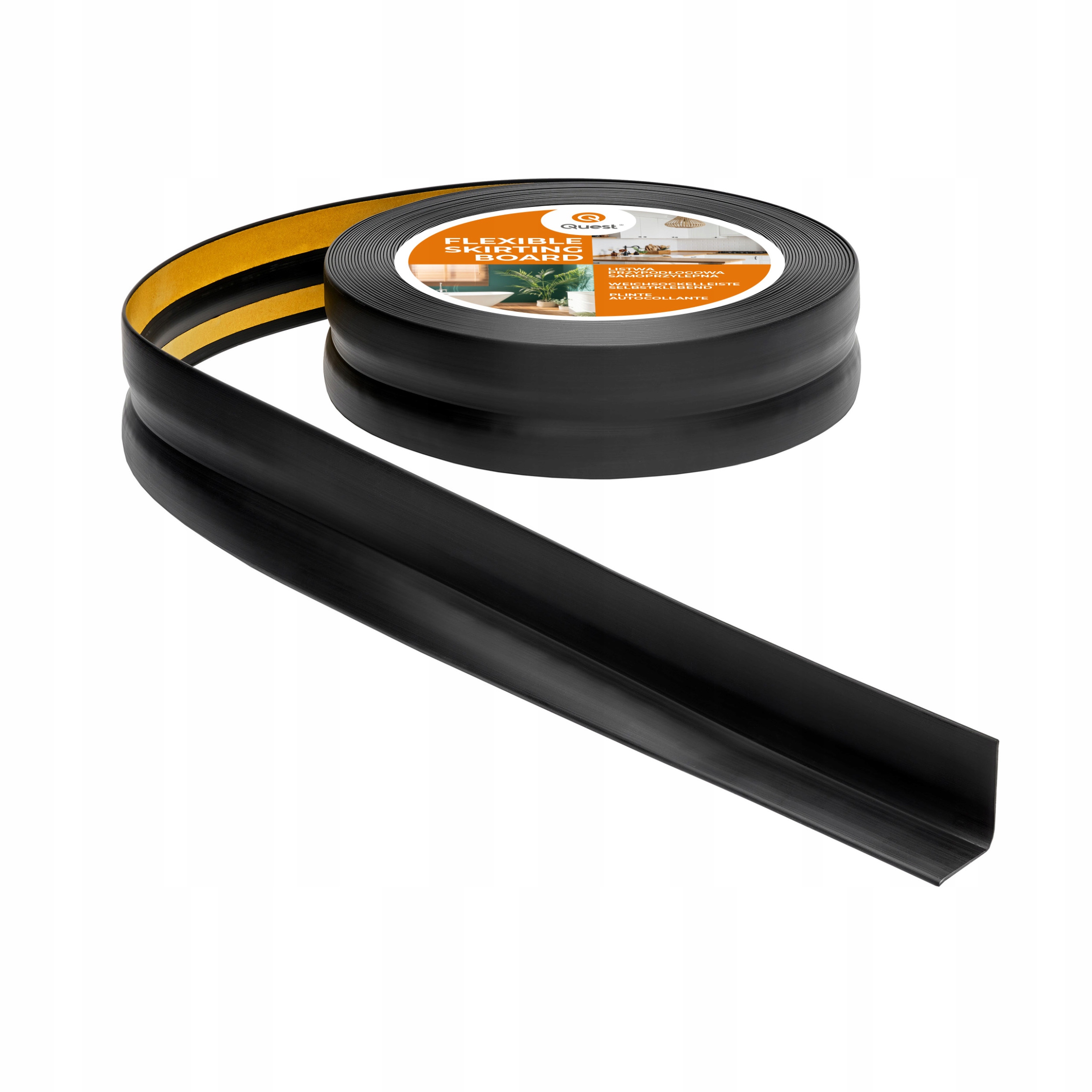 Samolepiaca podlahová lišta Pvc 32x23 mm čierna 25 m
