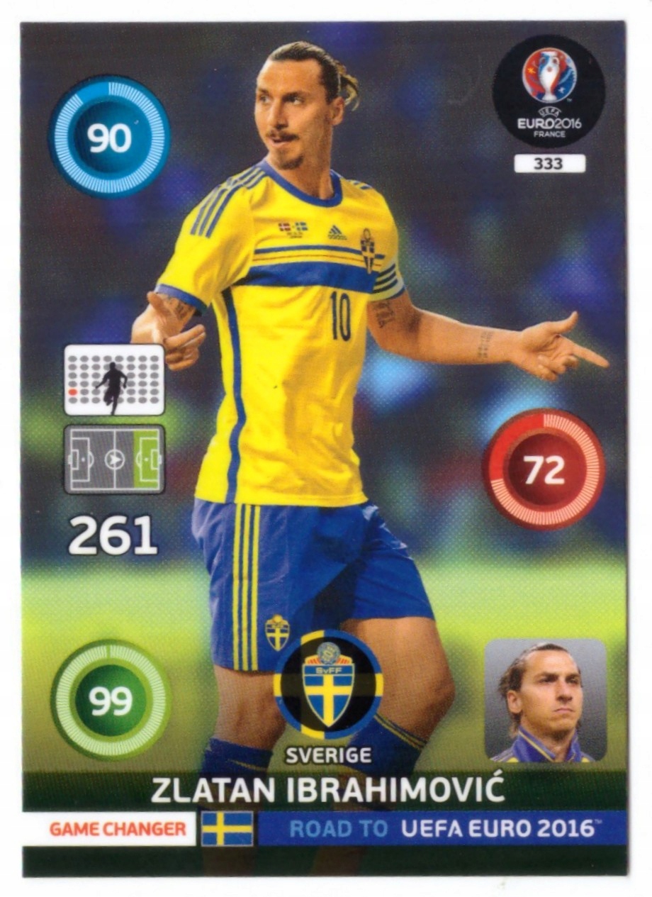 ROAD TO EURO 2016 PANINI GAME CHANGER Ibrahimovic 333