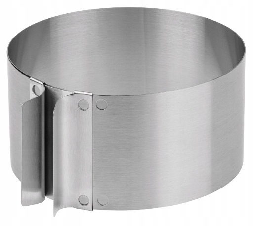 REGULOWANA OBRĘCZ RANT OPASKA BLACHA WYSOKA DO PIECZENIA TORTU TORTOWNICA