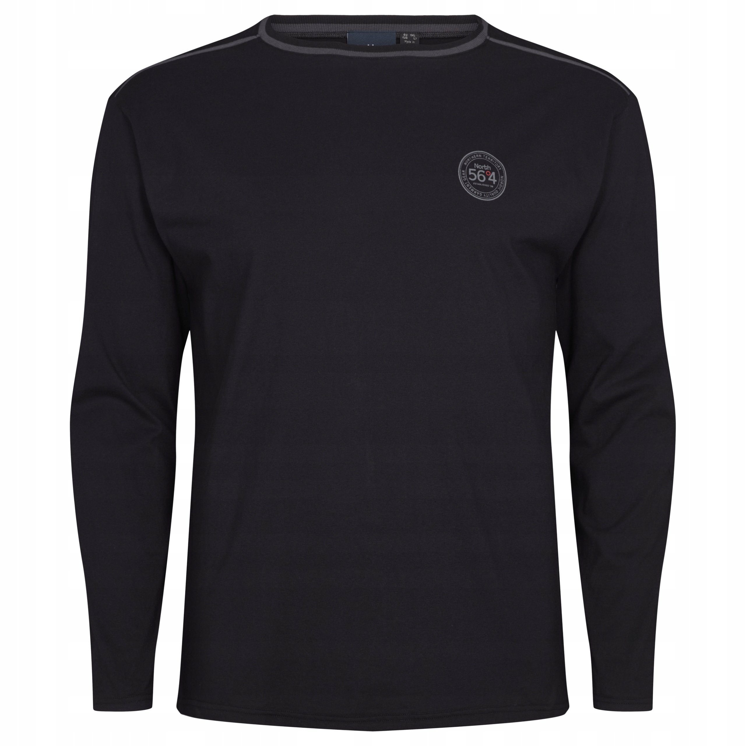 North Latitude Velké Tričko Pyžamo Longsleeve Černé 6XL