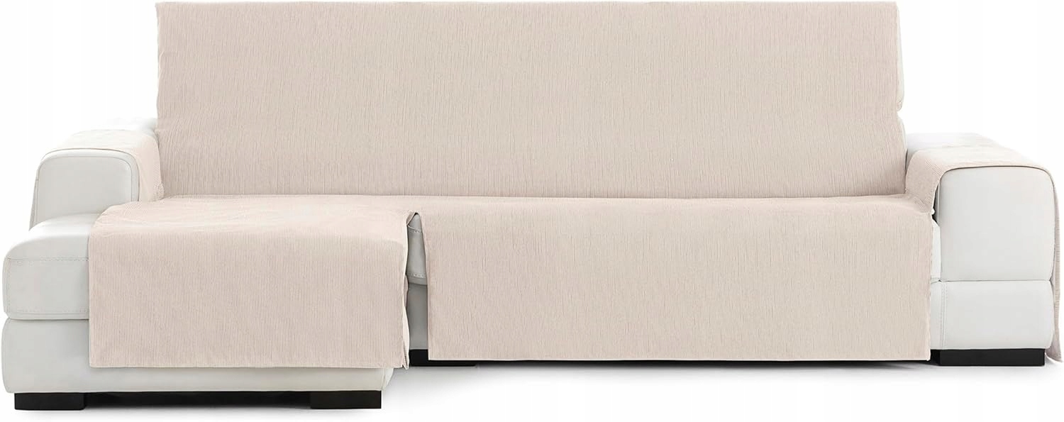 Potah Na Rohovou Pohovku Chaise Longue Ecru Elastický 240 CM