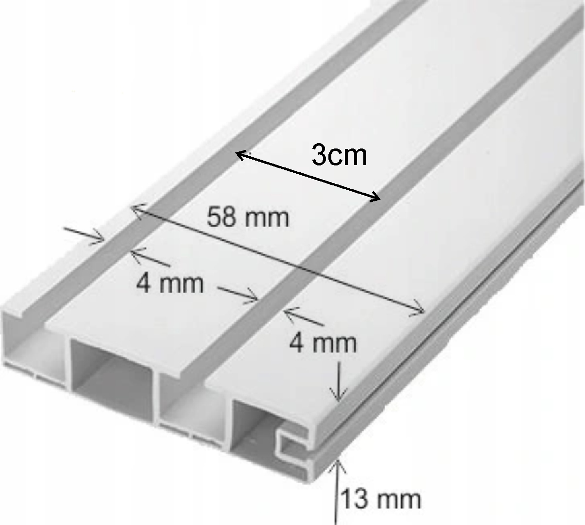 SZYNA SUFITOWA DWUTOROWA PCV 2 BIEG KARNISZ LIDO Marka inna