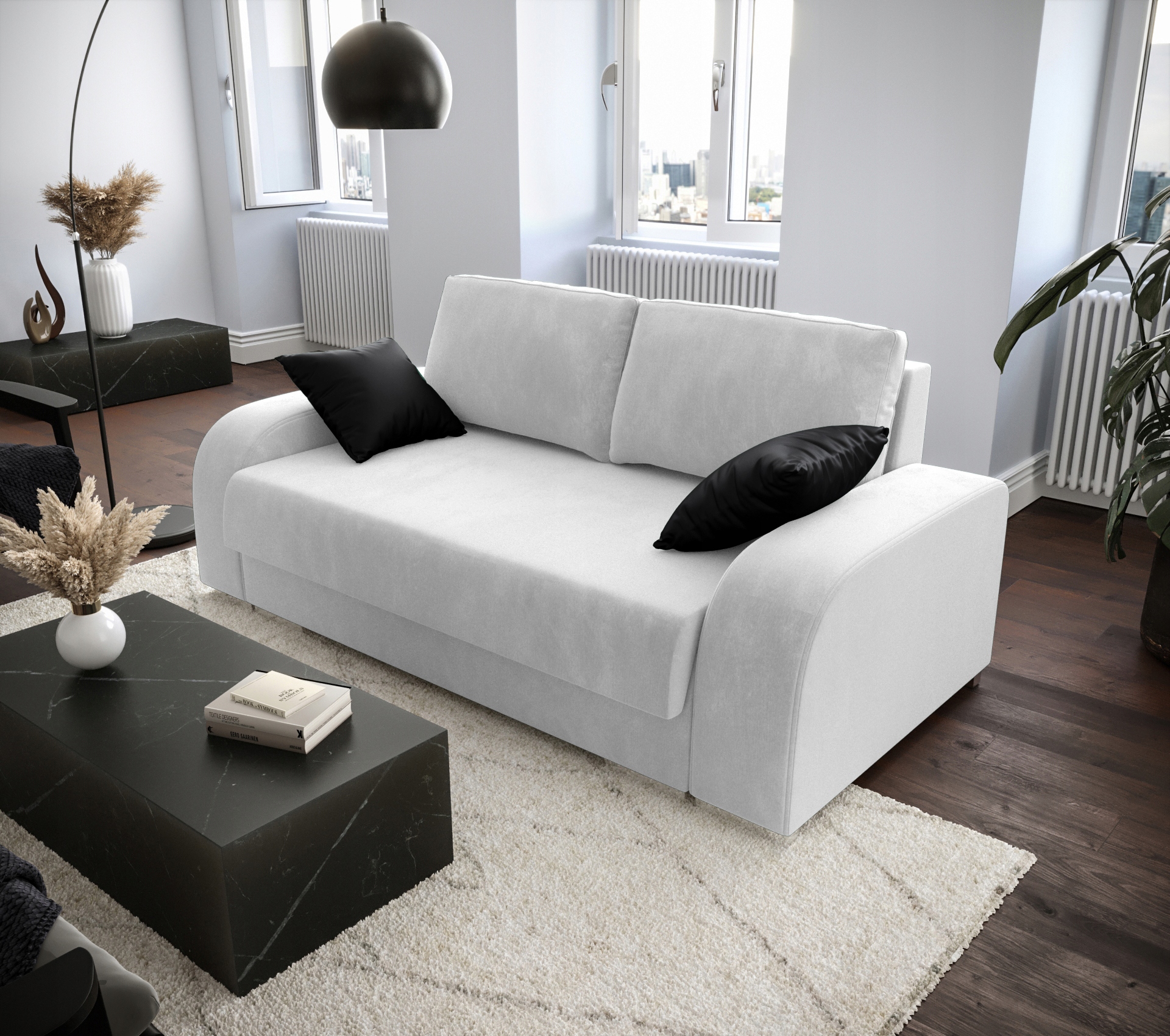 Rozkládací pohovka do obývacího pokoje 180 KS07 O-sofa úložný prostor na Povlečení