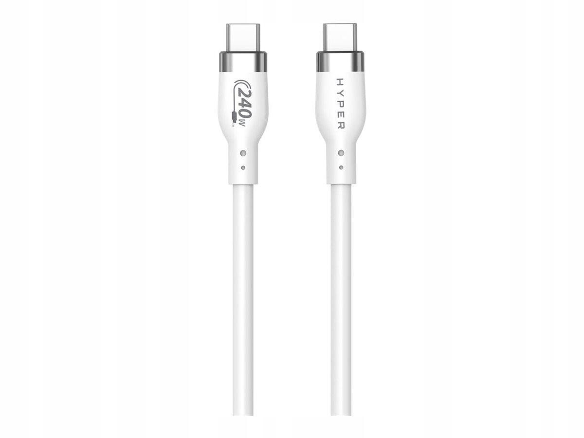 Kabel Usb-c do Usb-c Hyper 2M 240W Silikonowy Biały HJ4002WHGL