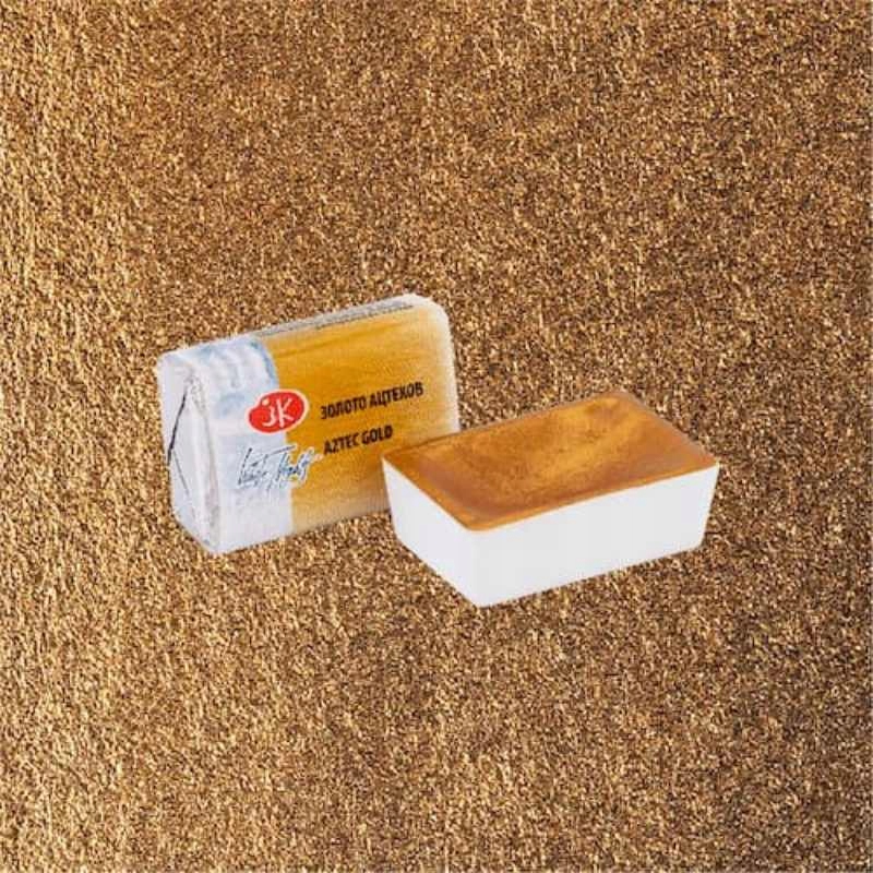 Farba akwarelowa metaliczna w kostce Białe Noce aztec gold 968