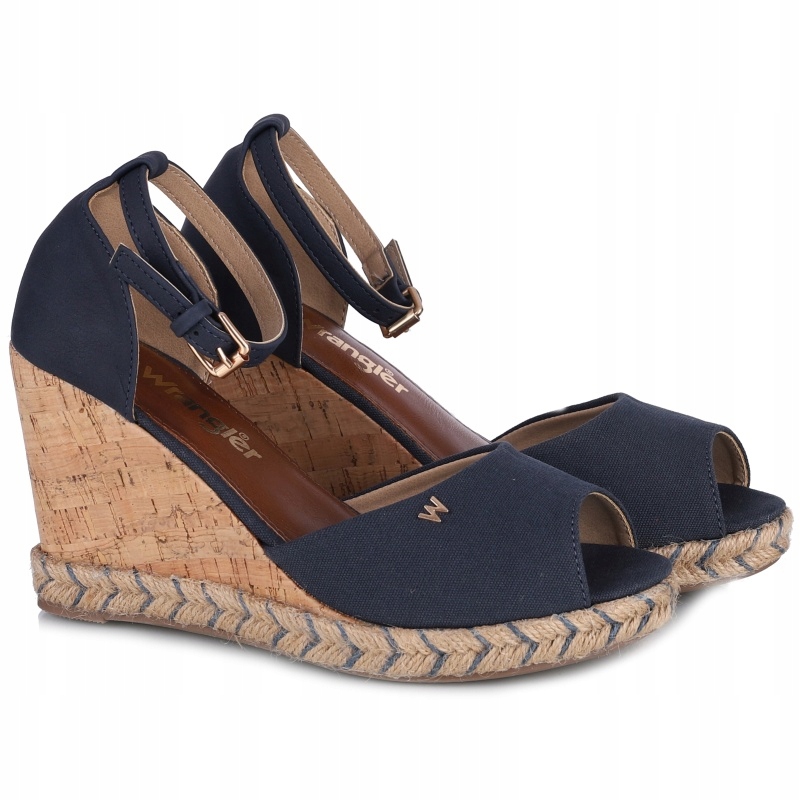 Dámské sandály na klínku Wrangler 20261086.29Y Dress Blues VEL..41