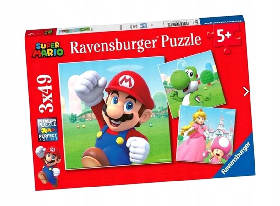 PUZZLE DLA DZIECI 3X49 SUPER MARIO