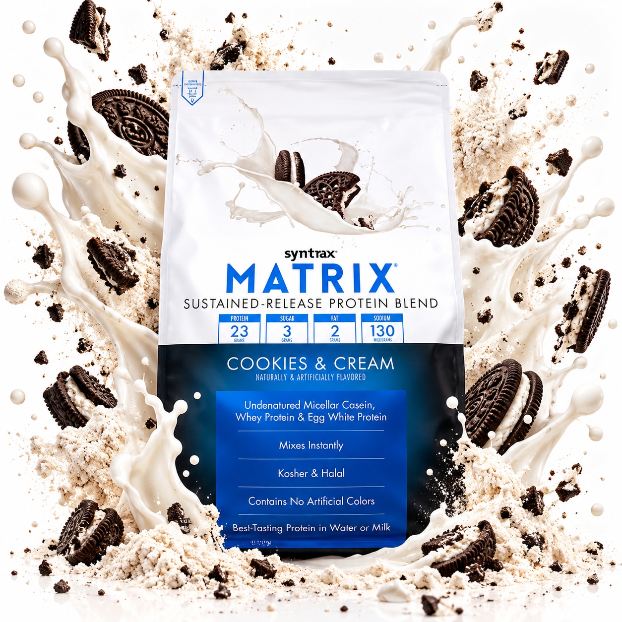Bílkoviny Syntrax Matrix 5.0 2270 g cookies Svaly Regenerace Glutamin