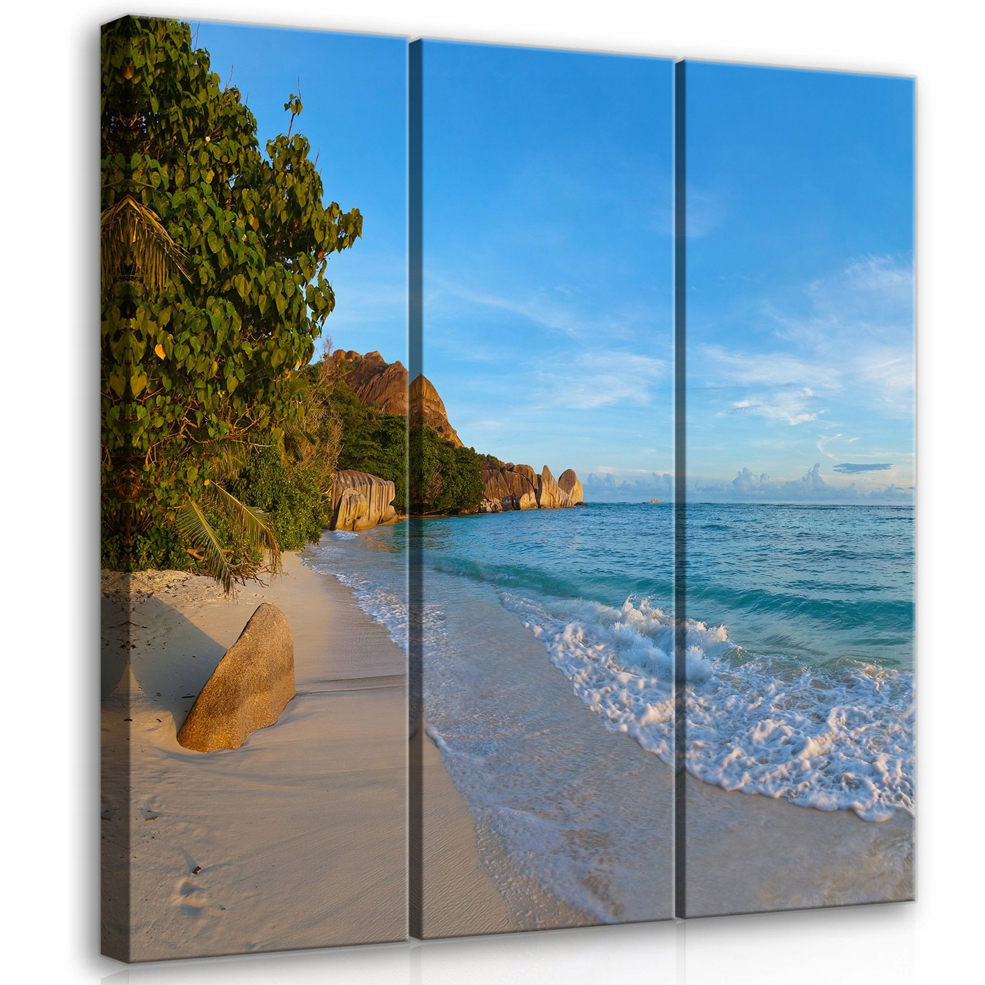 Obraz 90x100 Tropická pláž oceán moře vlny písek příroda krajina ráj