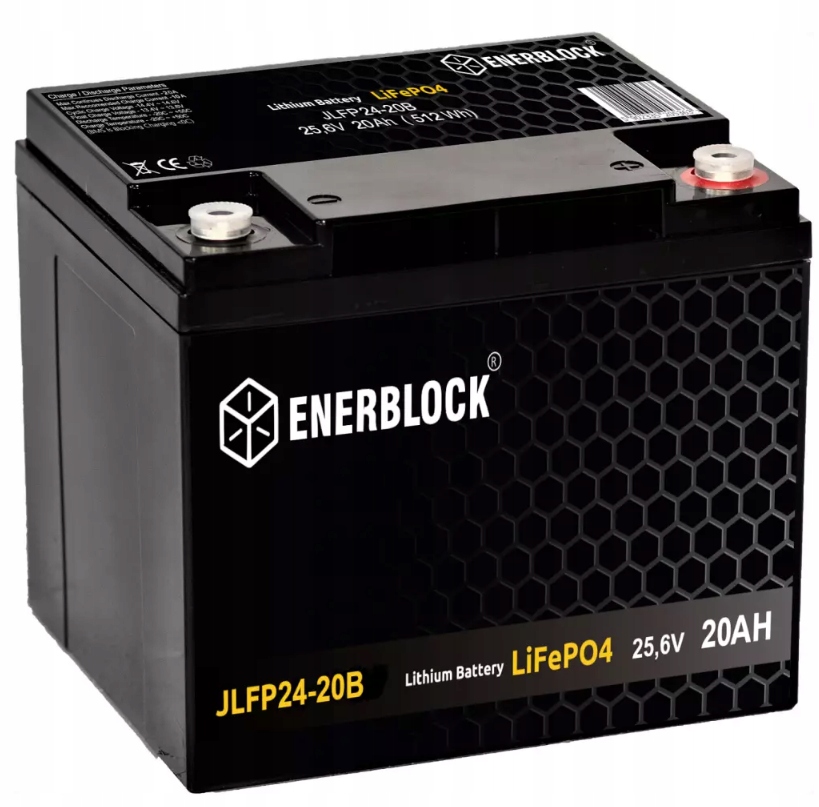 Akumulátor LIFEPO4 25.6V 20AH Enerblock JLFP24-20B Bms Do Karavanu