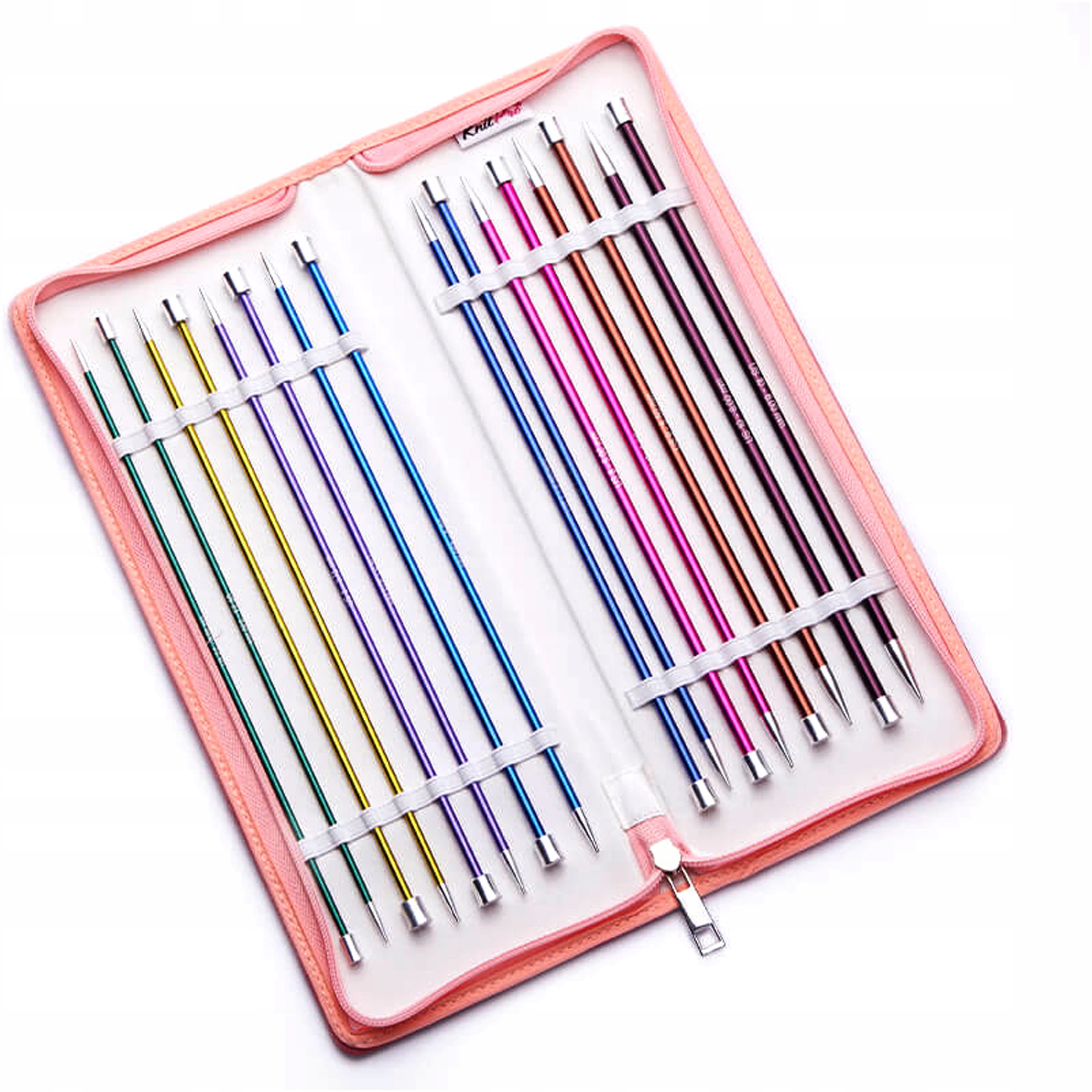 sada rovných kovových drátů 25cm Knitpro Zing Deluxe