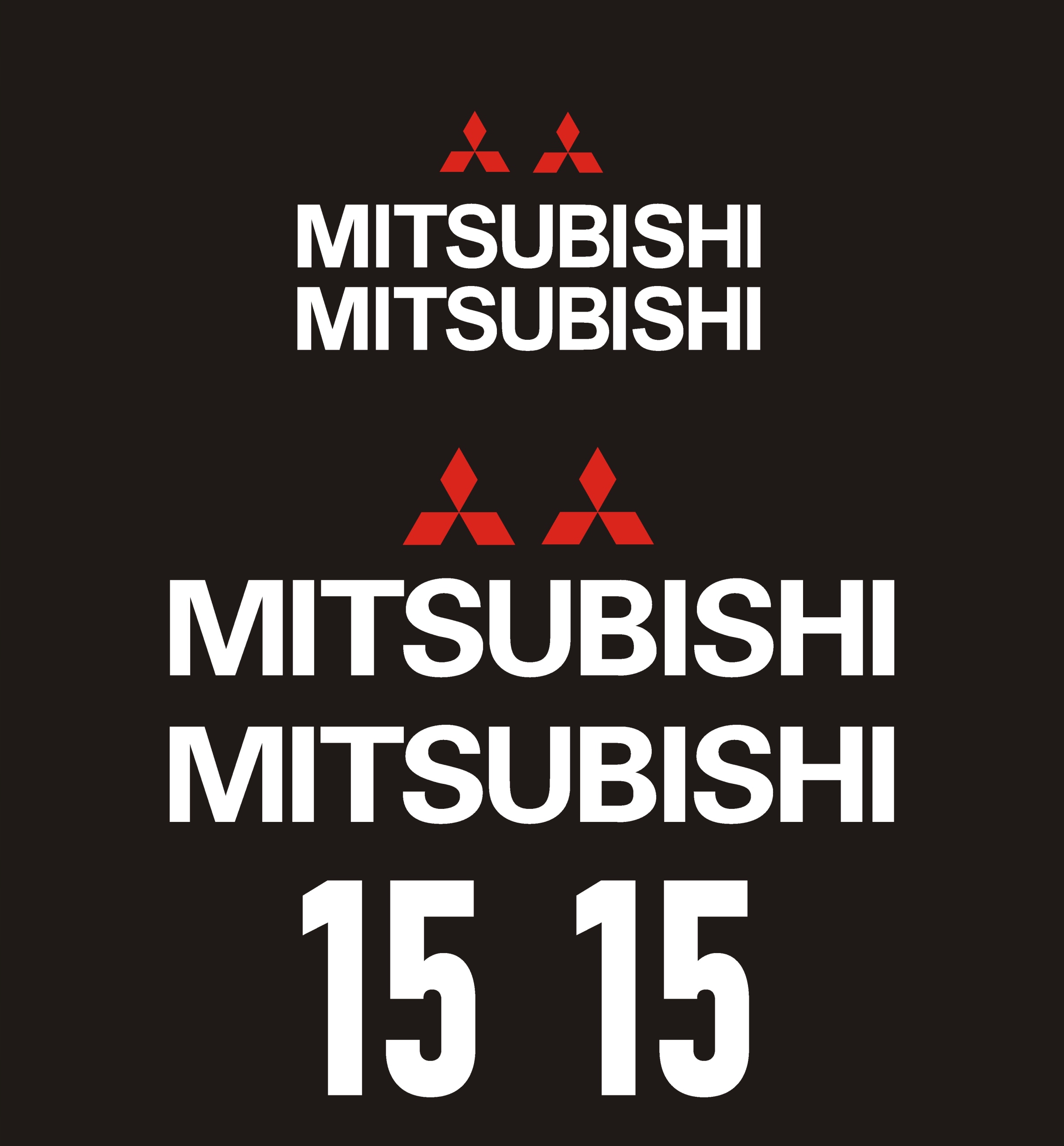 MITSUBISHI FD 15 FD15 naklejki na wózek widłowy