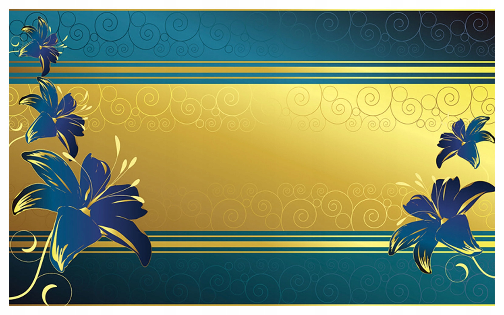 Vliesová fototapeta Zlaté květy ornament elegance klid 300x210 lepidlo