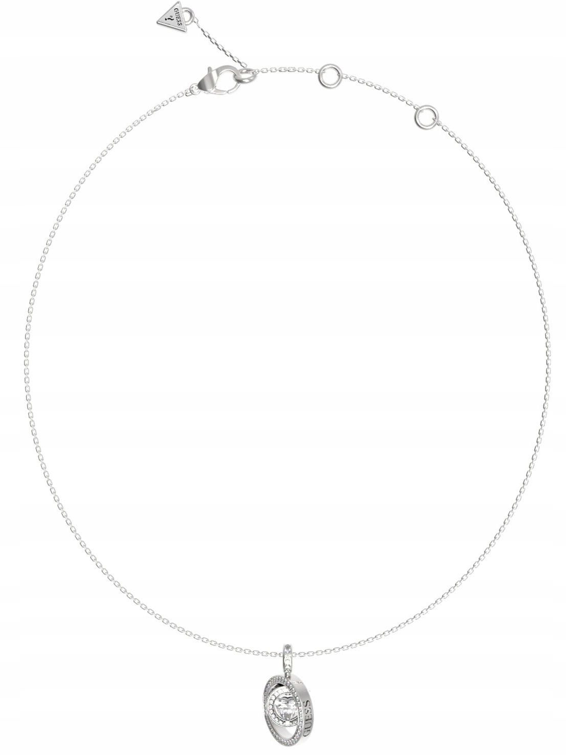 Guess M'Ama Non M'Ama stříbrný náhrdelník s krystaly JUBN04658JW