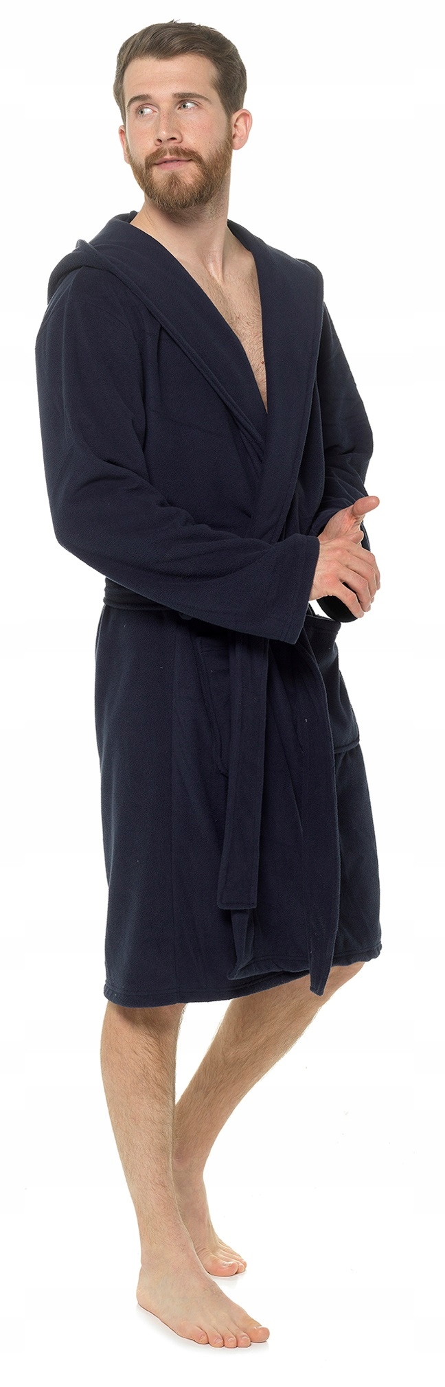 Pánský Fleecový Župan Kapuce HT181 M/L