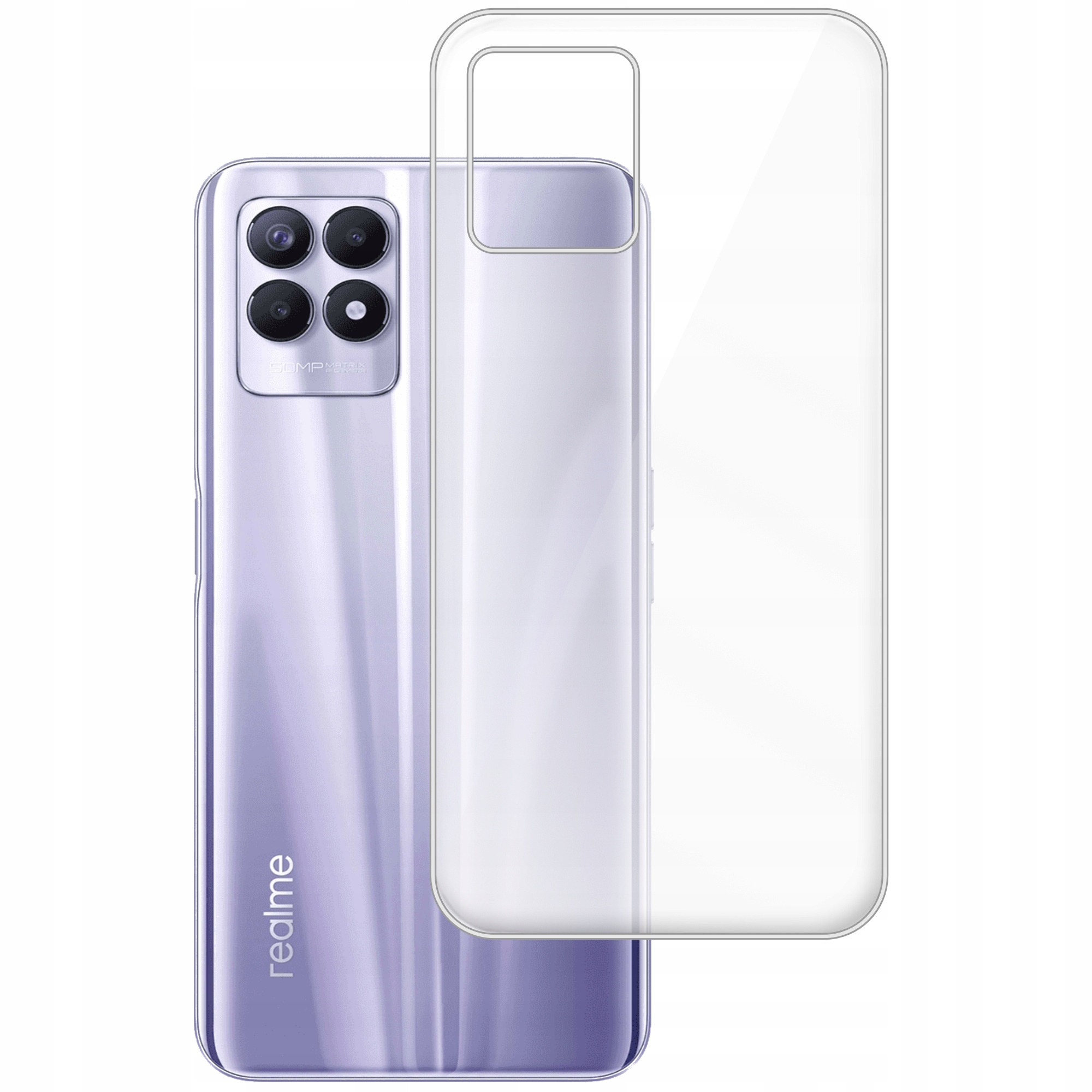 

Etui do Realme 8I gumowe Slim Clear View