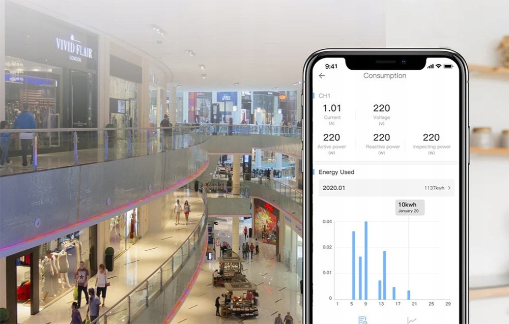 Inteligentny Przełącznik Miernik Sonoff Wi-Fi Marka Sonoff