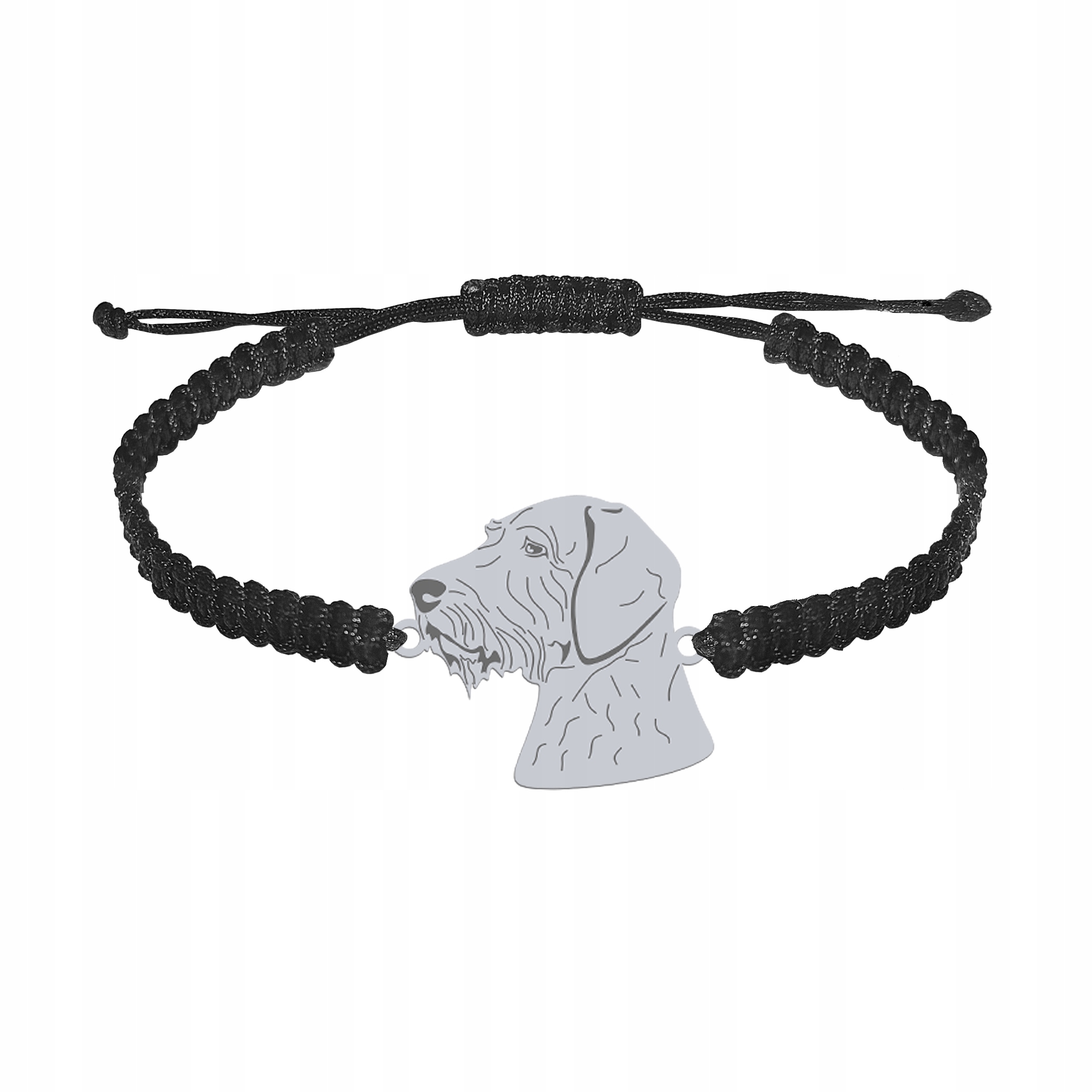 Stříbrný náramek z maďarského žaluzie Hrubosrstý 925 Makramé Gravírování