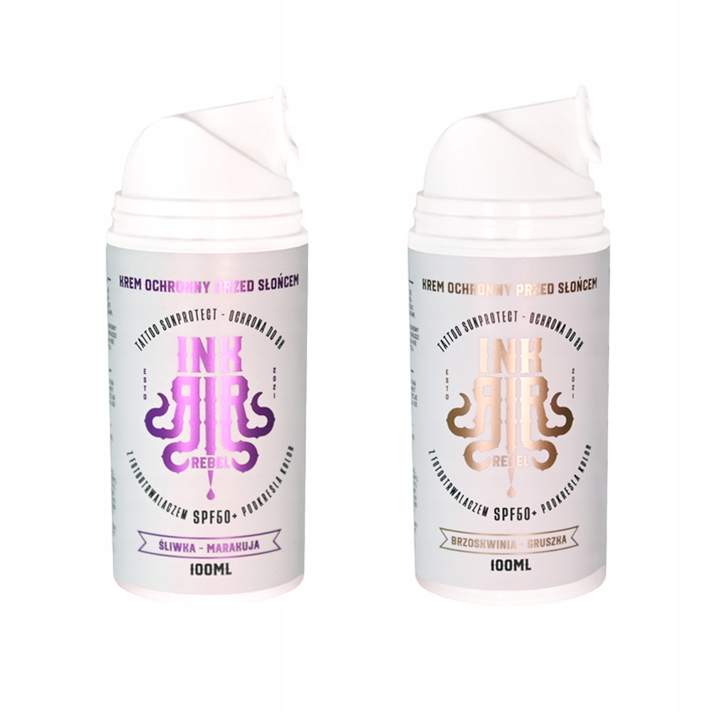 Ink Rebel 2 x Krem Ochronny do tatuażu na lato do opalania Spf 50 2x100ml