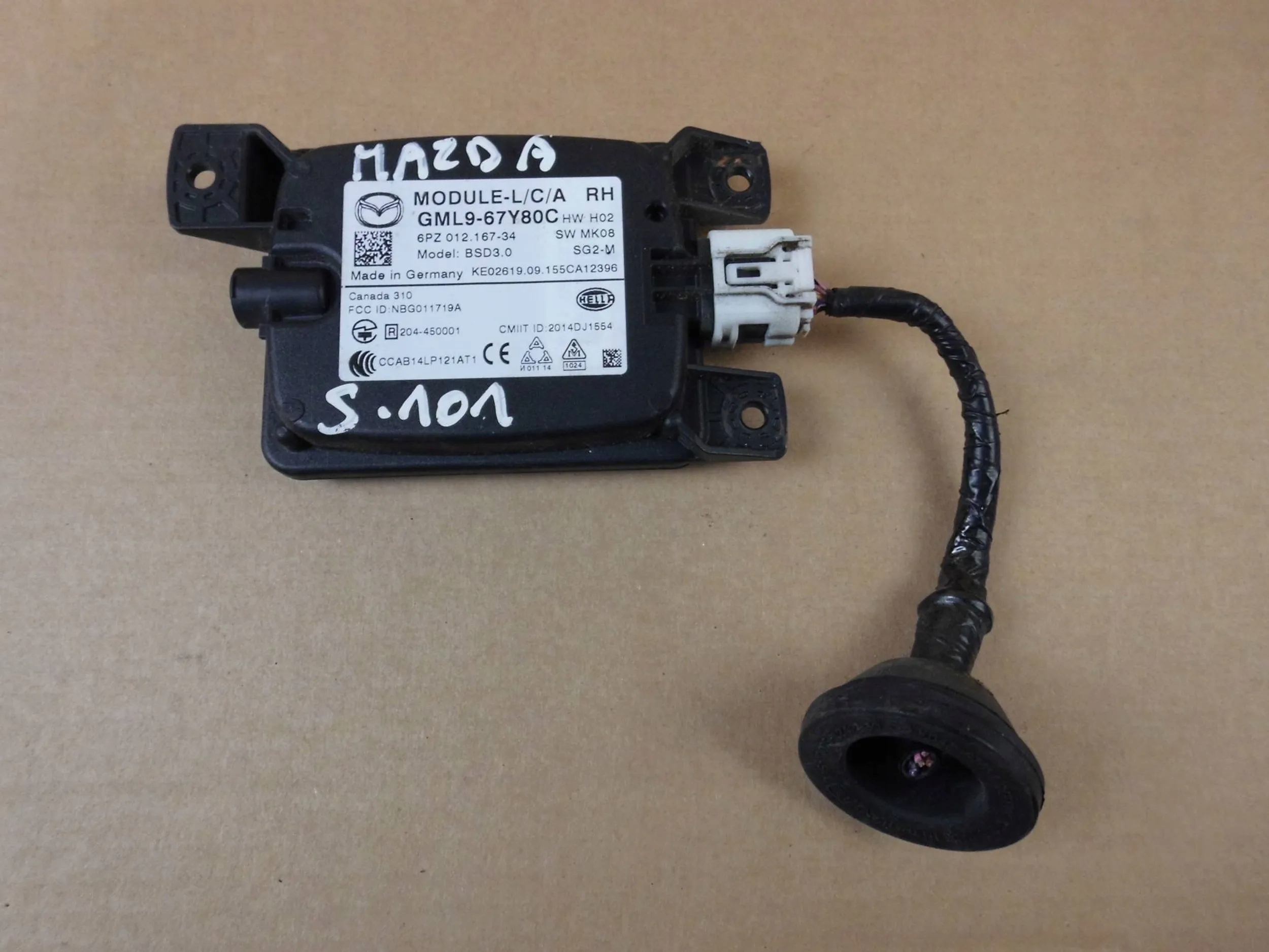 Mazda 6 GJ 2013+ sensor martwego pola right GML9-67Y80C