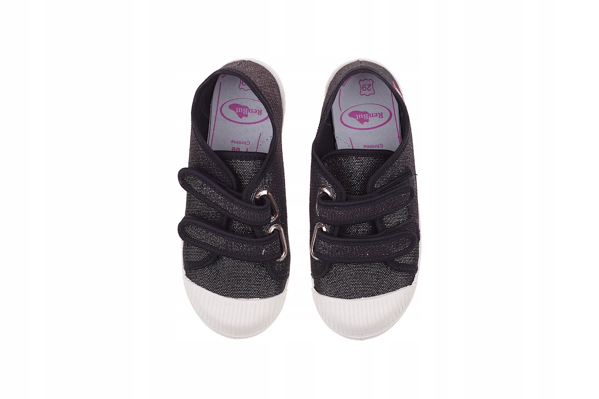 trampki REN BUT czarny brokat skórzana wkładka r24 Rodzaj zapięcia Rzepy