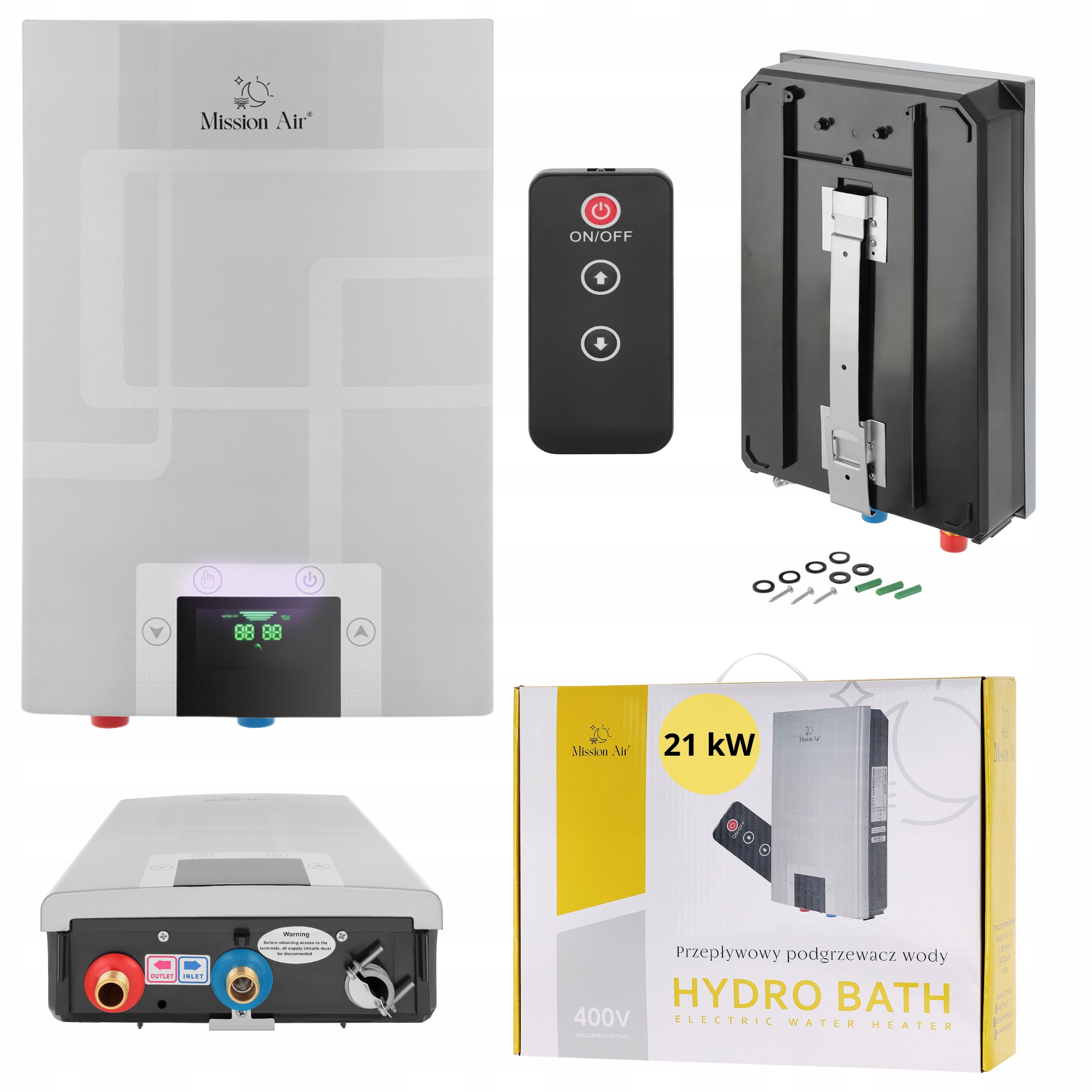 Elektrický prietokový ohrievač vody 21 kW 400 V