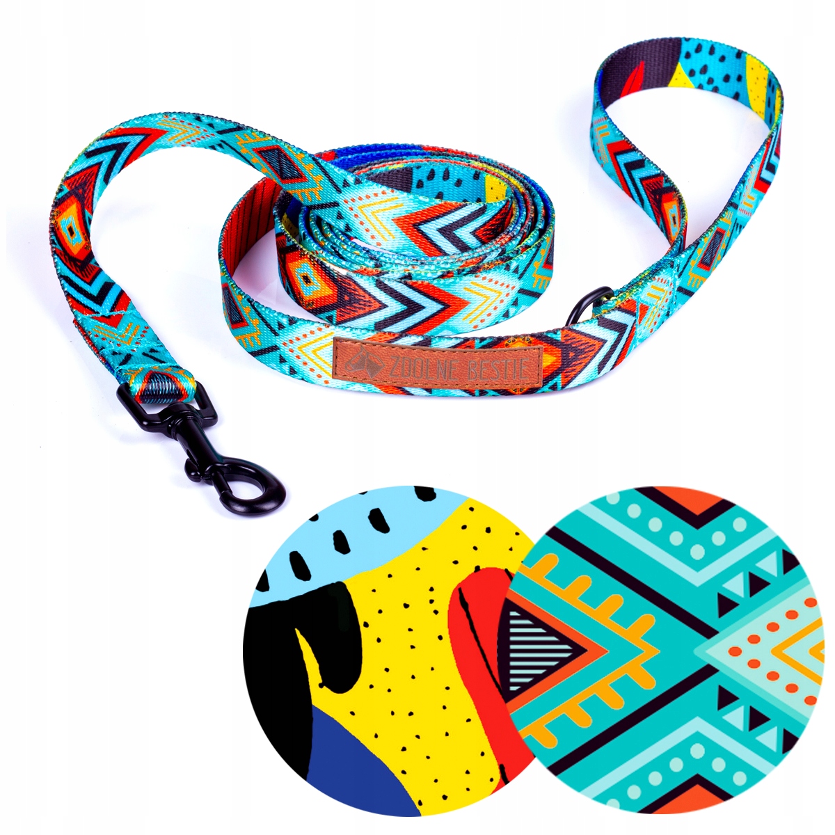 

Mocna smycz dla małego pieska 1,6m Zdolne Bestie