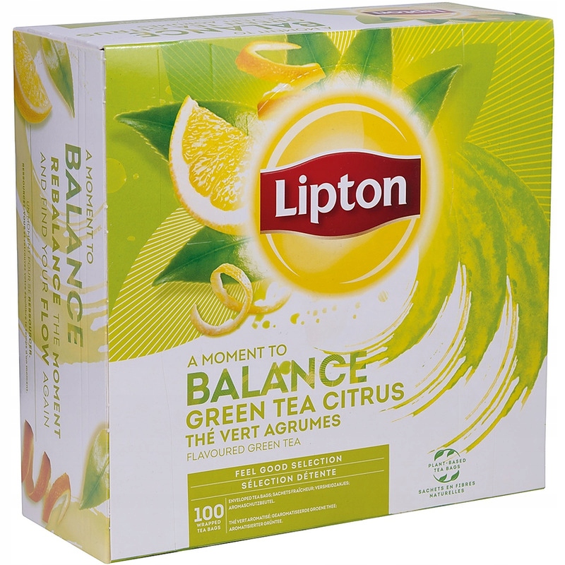 Levně Čaj Lipton Balance Green Tea Citrus (100)