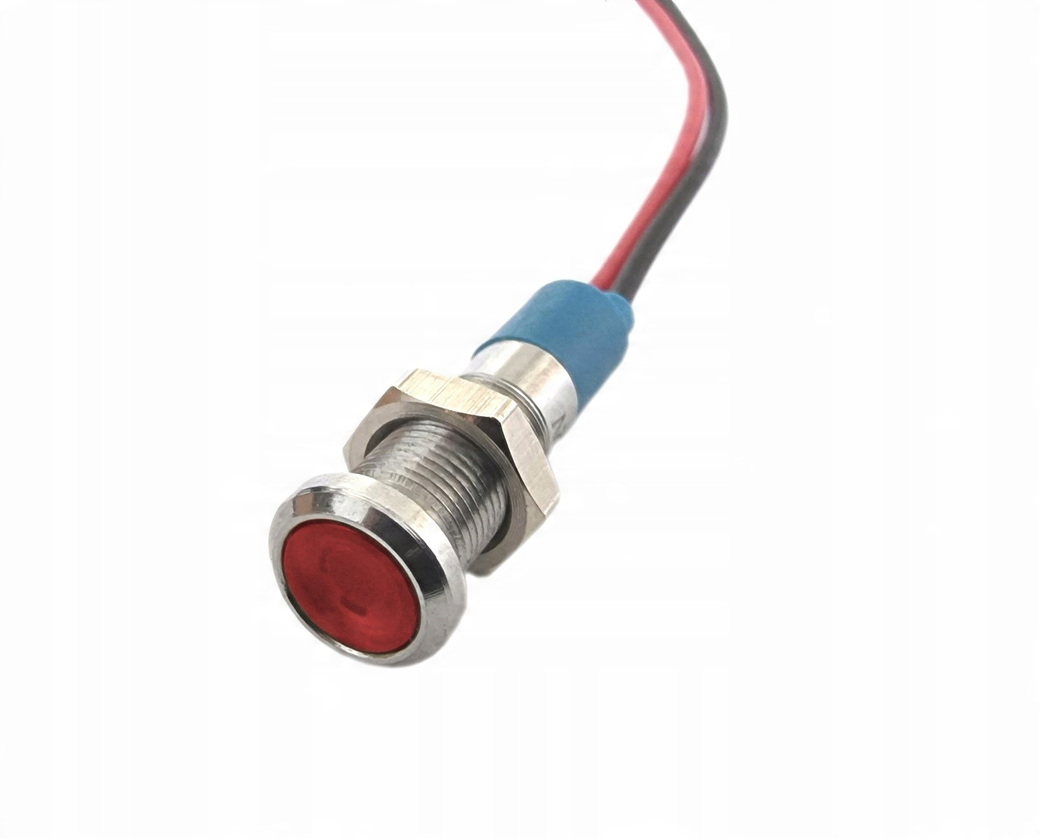

Kontrolka Led 8mm 12V DC Czerwona Metalowa
