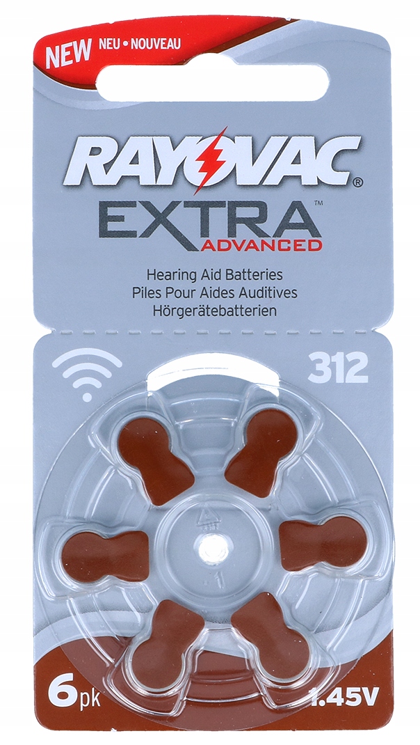 

6 x Bateria Rayovac 312 do aparatu słuchowego