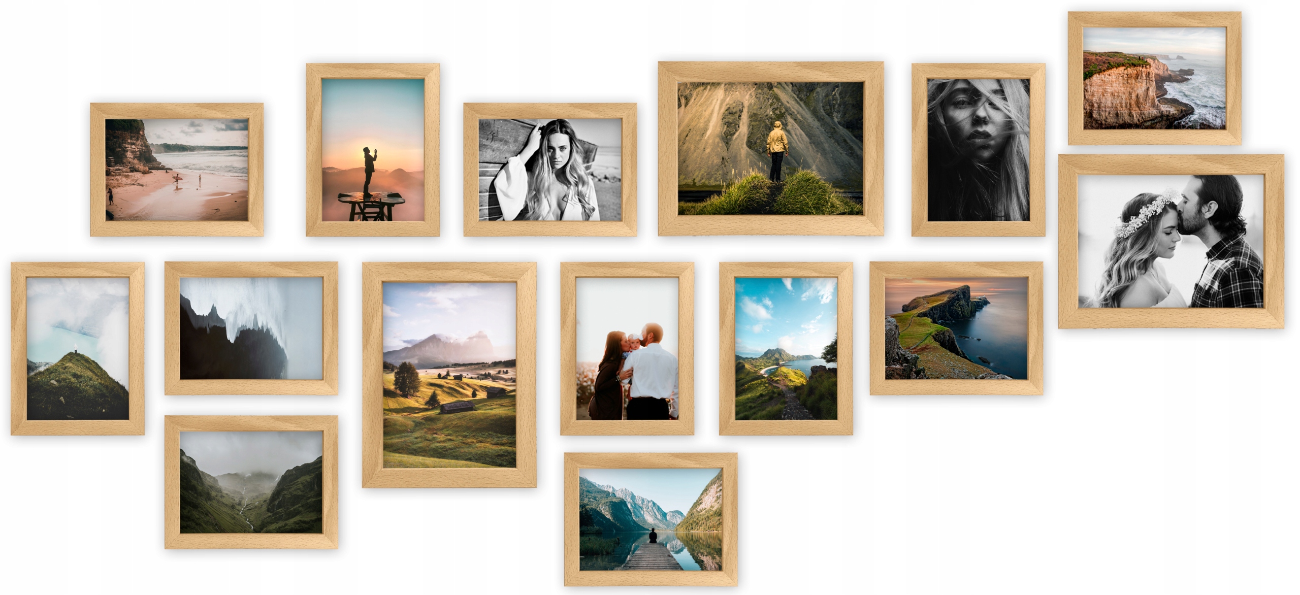 Multirama Budapešť sada rámečků na fotografie buk