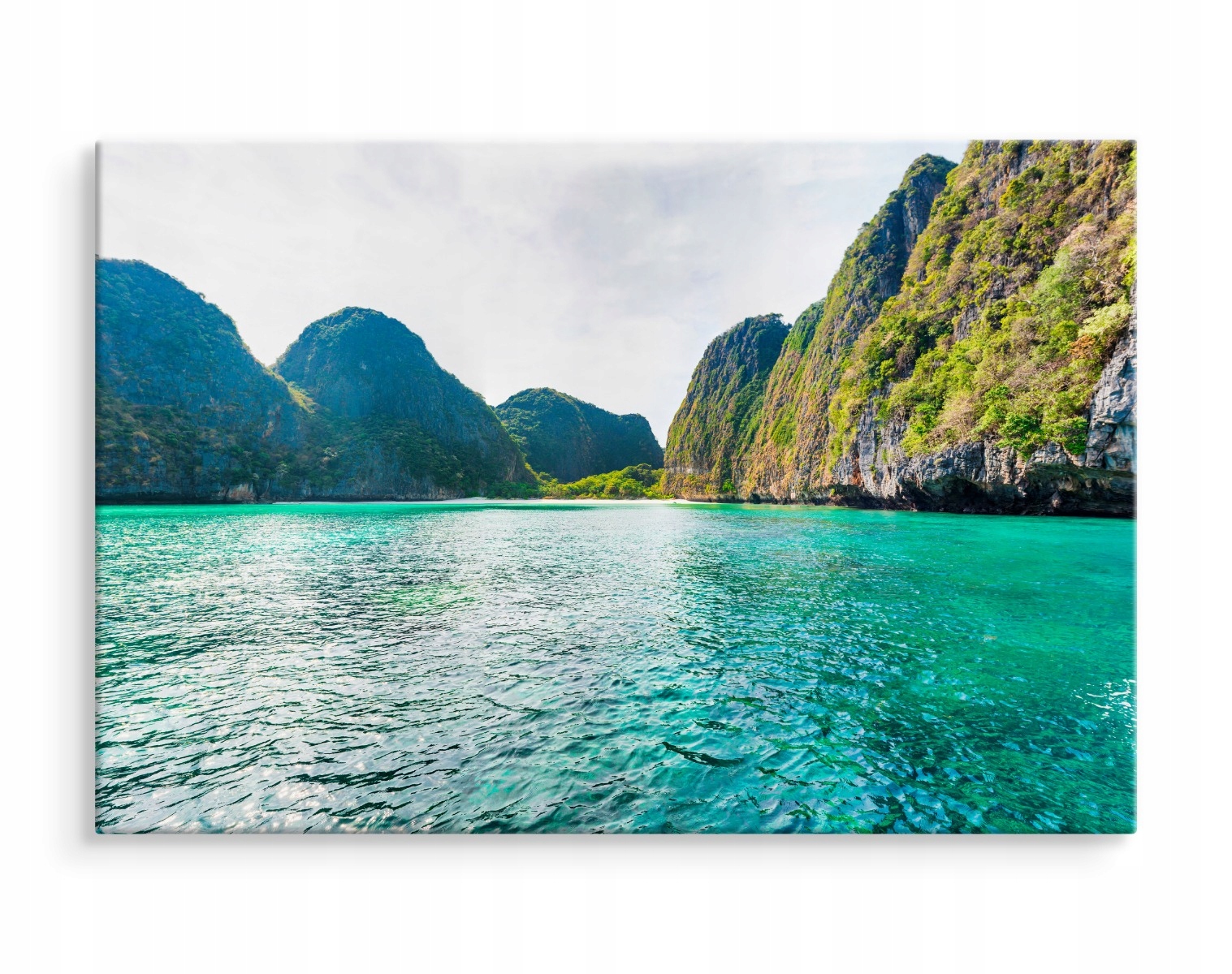 Obraz do obývačky tyrkysová voda hory more 100x70 Spôsob implementácie digitálna tlač