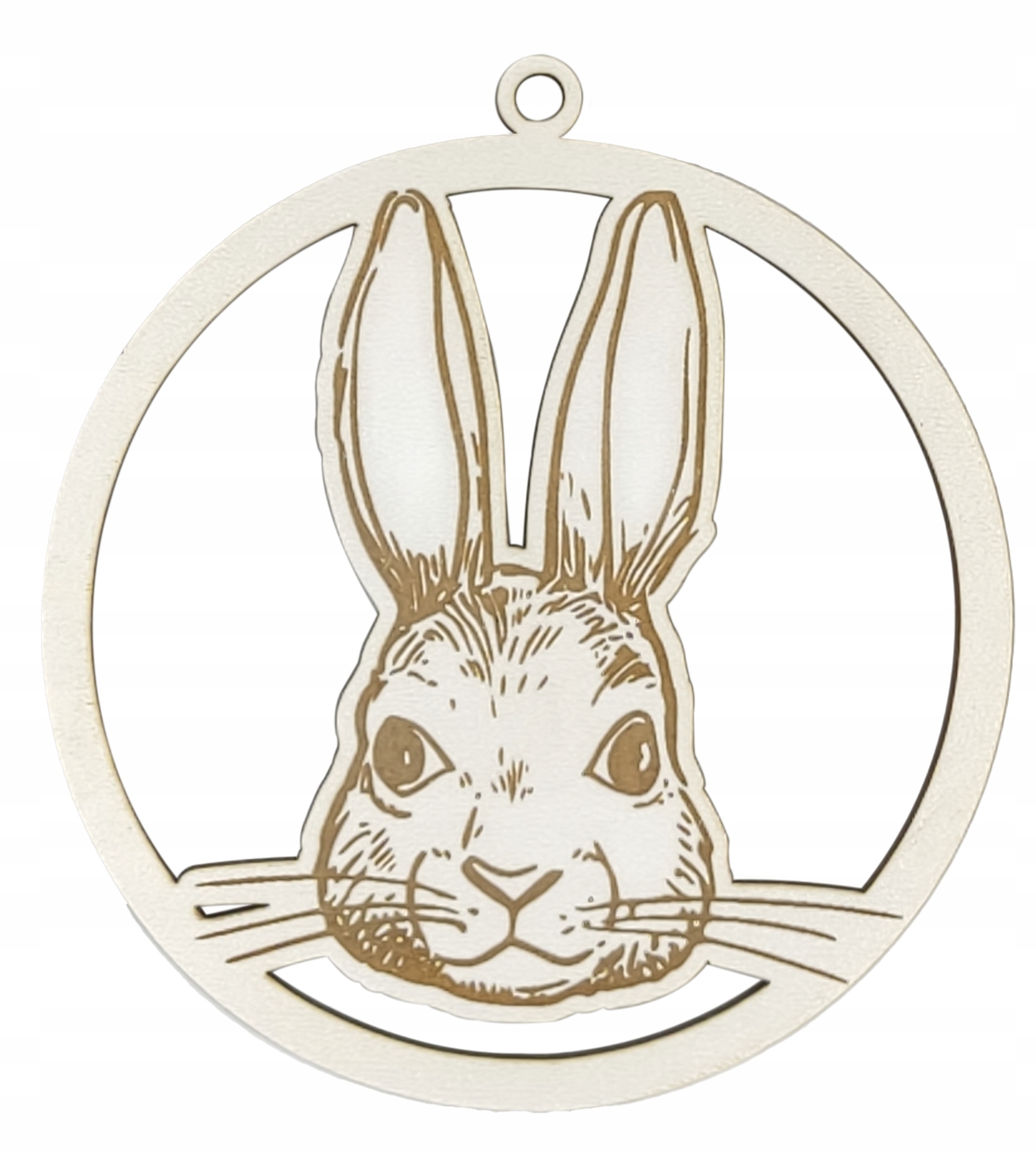 

Drewniana Bombka Głowa królika Choinka Zawieszka