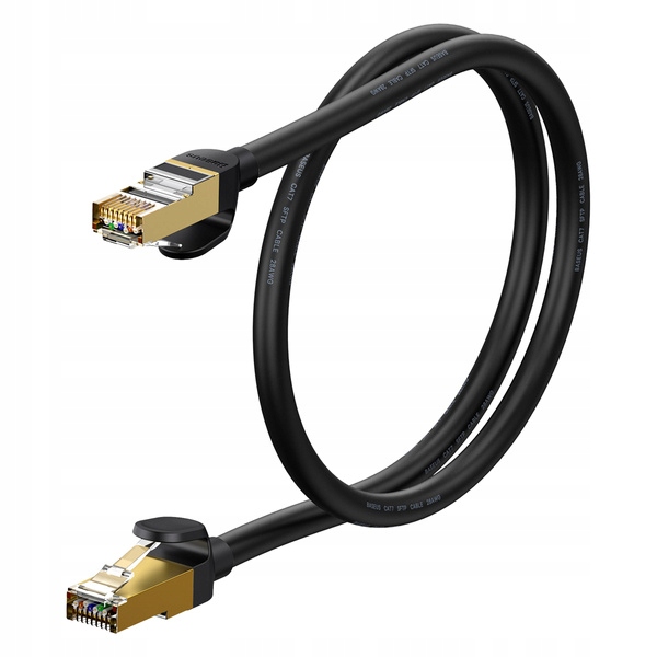 BASEUS KABEL SIECIOWY RJ45 LAN PRZEWÓD INTERNETOWY ETHERNET CAT7 0.5M Kolor czarny