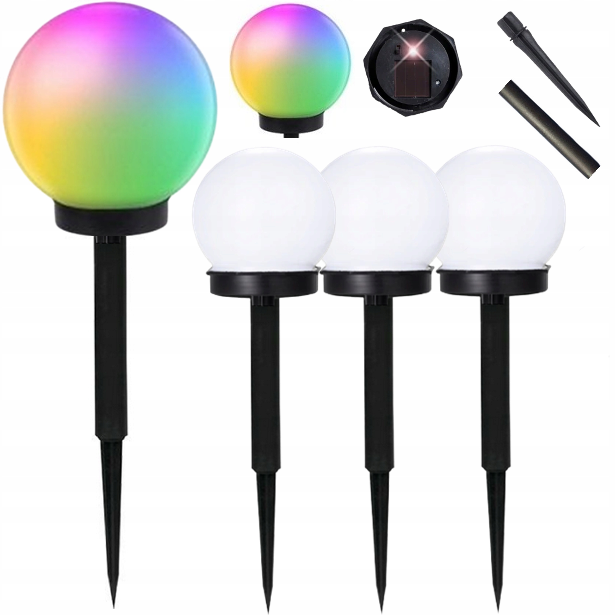 

Lampki Ogrodowe Solarne Kula Lampa Led Rgb 4 szt