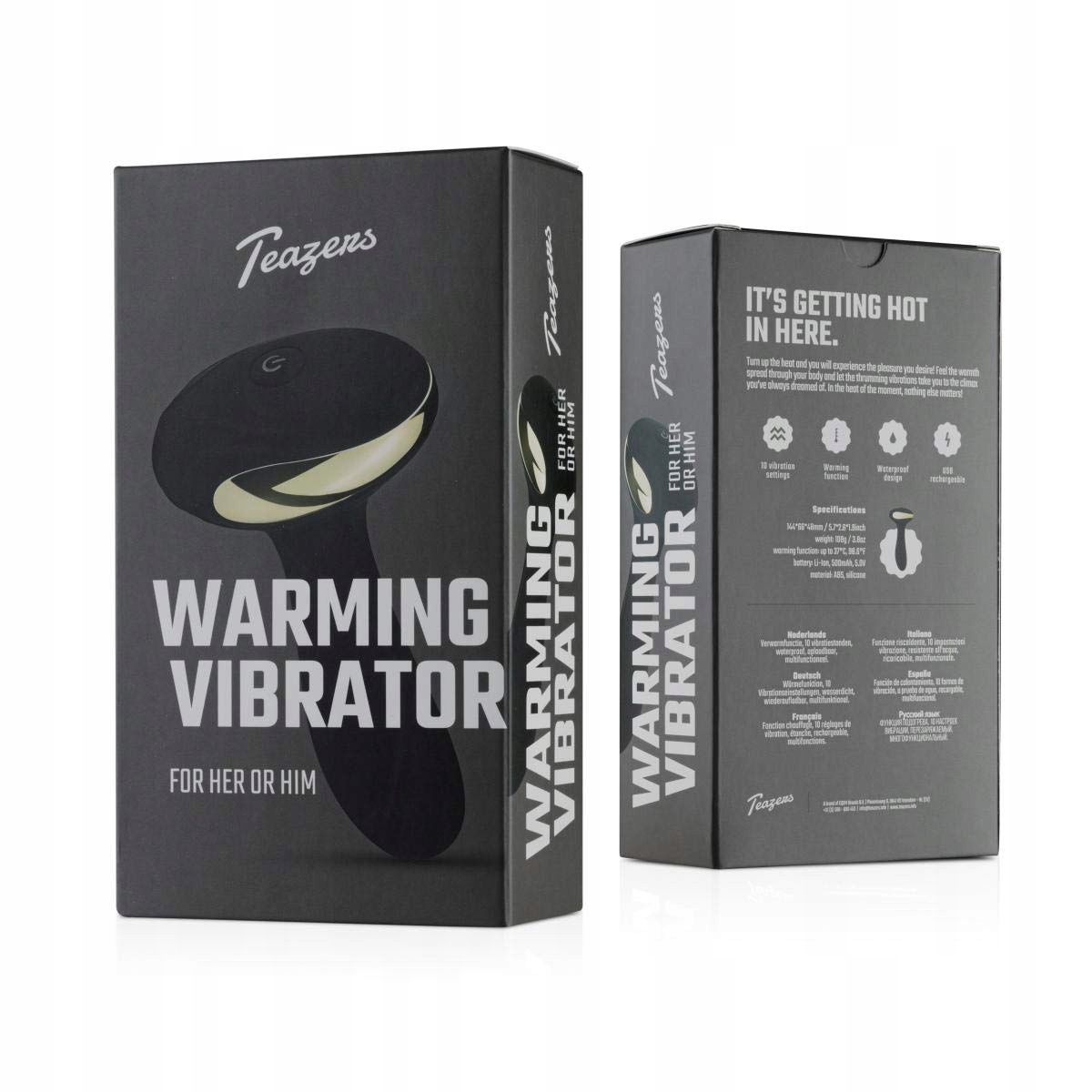 TEAZERS Wibrator Analny Heat Of The Moment Czarny Silikonowy Wodoodporny — miniatura 9