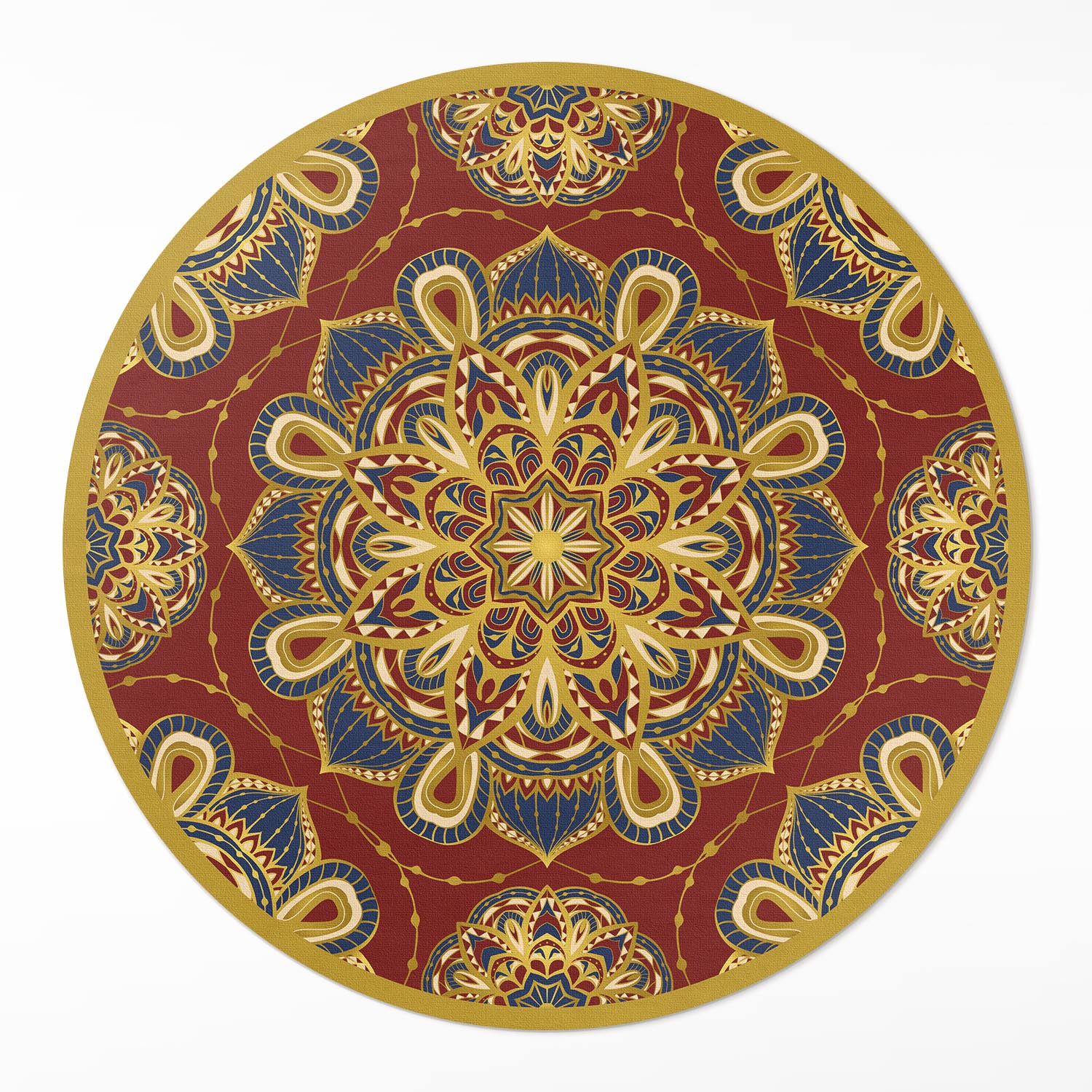 Okrúhly vinylový Behúň Bohato zdobená orientálna mandala so vzorom ⌀ 110 cm